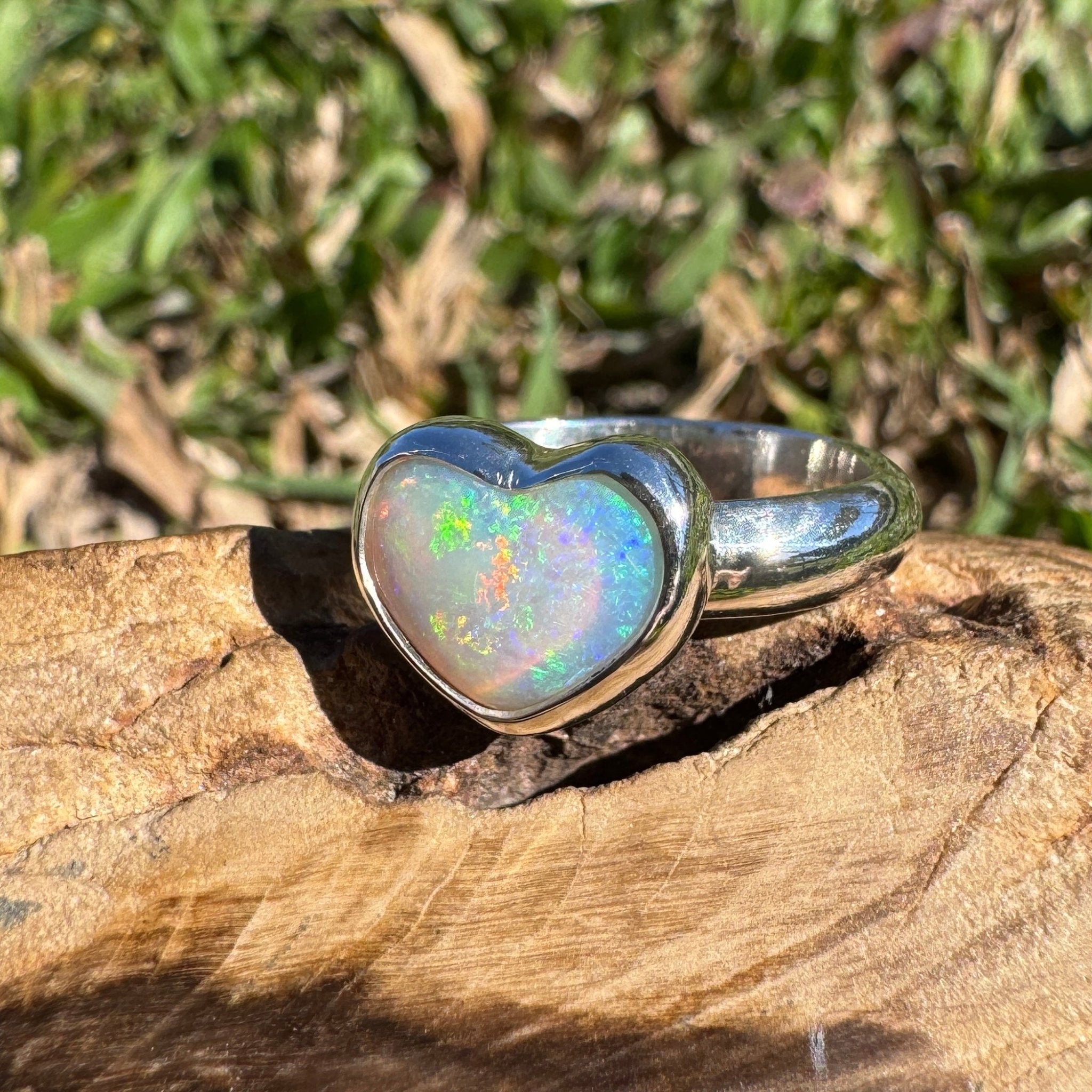 1.4ct Lightning Ridge Opal Ring ~ 'Cable Beach Blues' | 925 Sterling Silver | Solid Australian Opal
