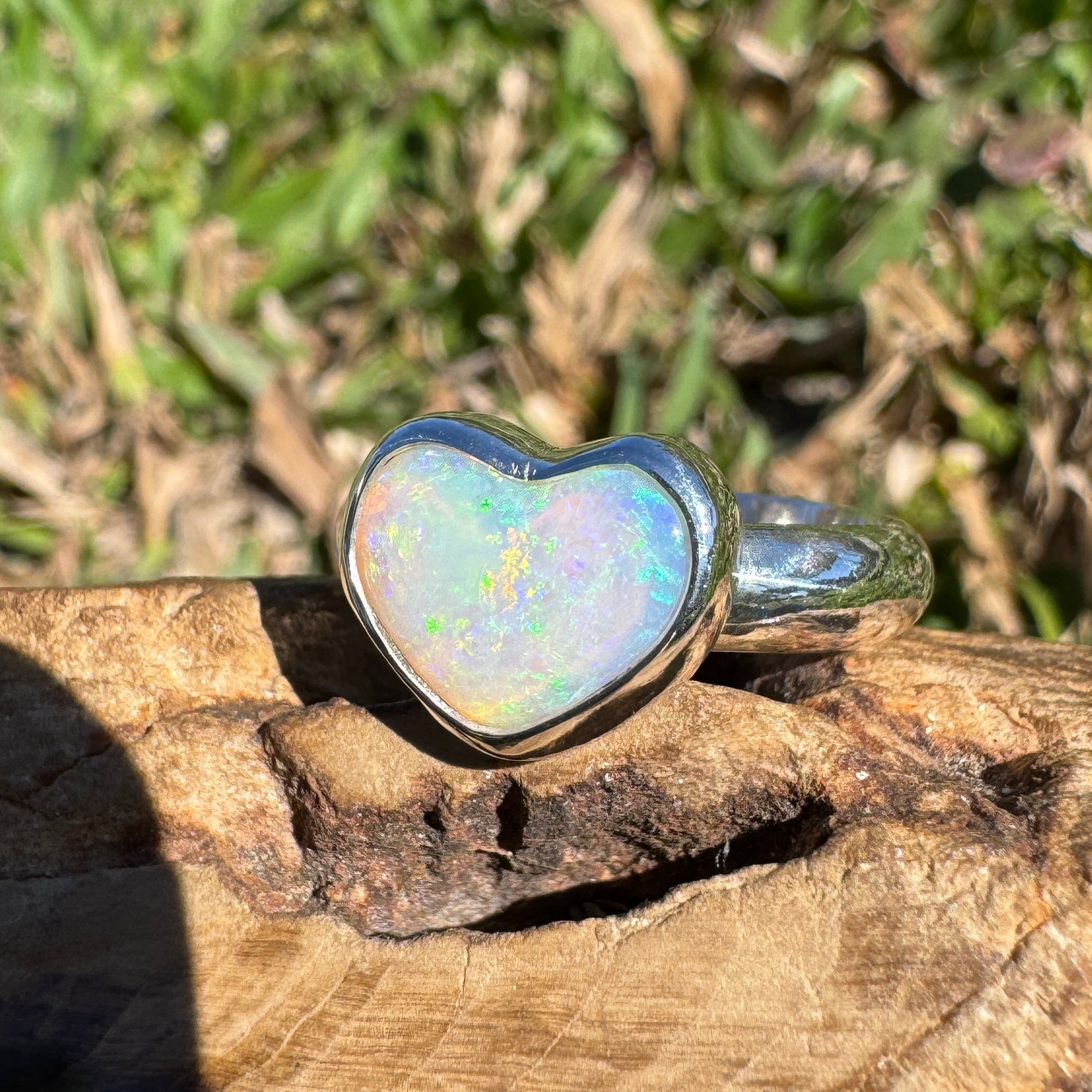 1.4ct Lightning Ridge Opal Ring ~ 'Cable Beach Blues' | 925 Sterling Silver | Solid Australian Opal