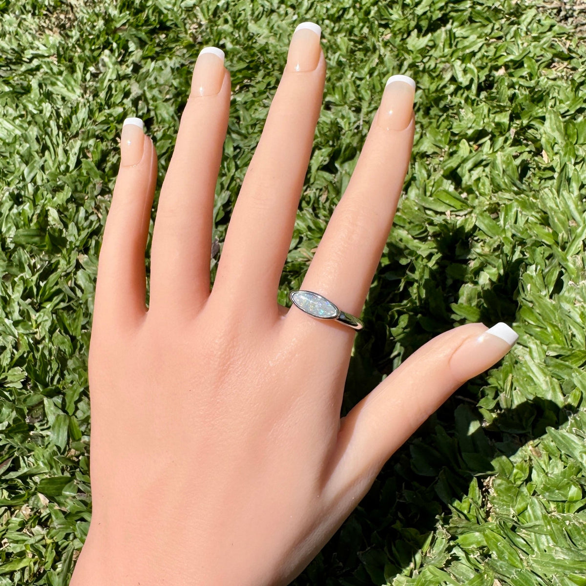 1.4ct Lightning Ridge Opal Ring ~ 'Morning at Montville' | 925 Sterling Silver | Solid Australian Opal
