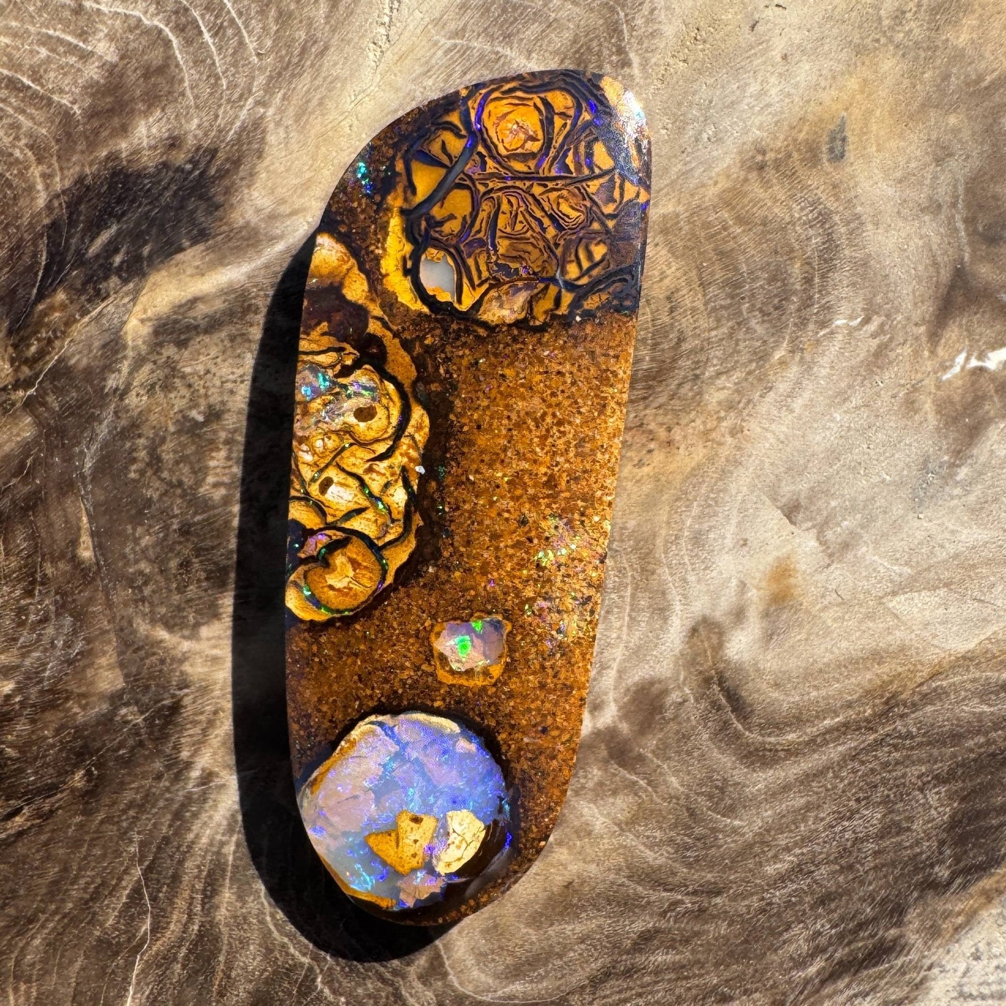 15.3ct Queensland Boulder Opal with Pipe