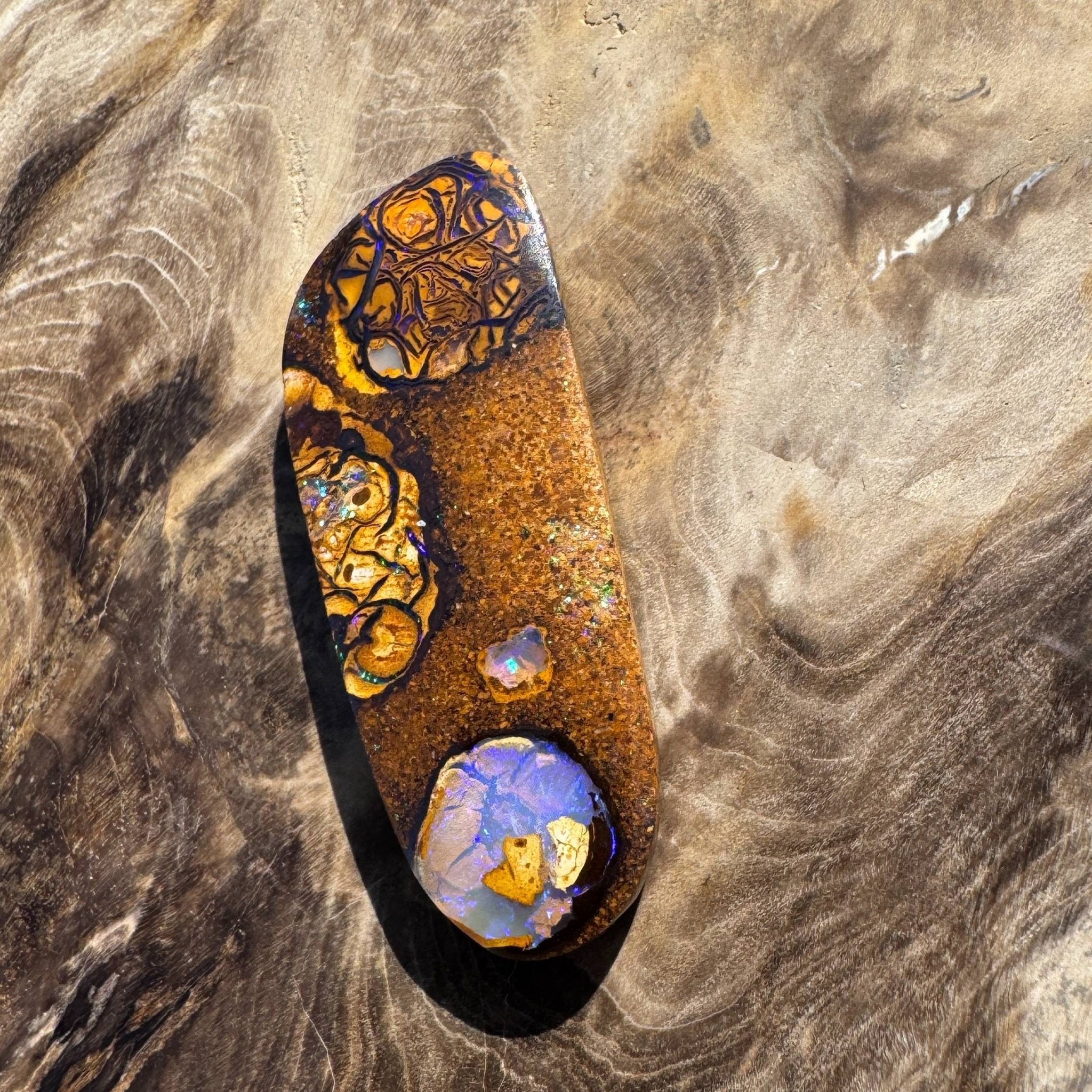 15.3ct Queensland Boulder Opal with Pipe