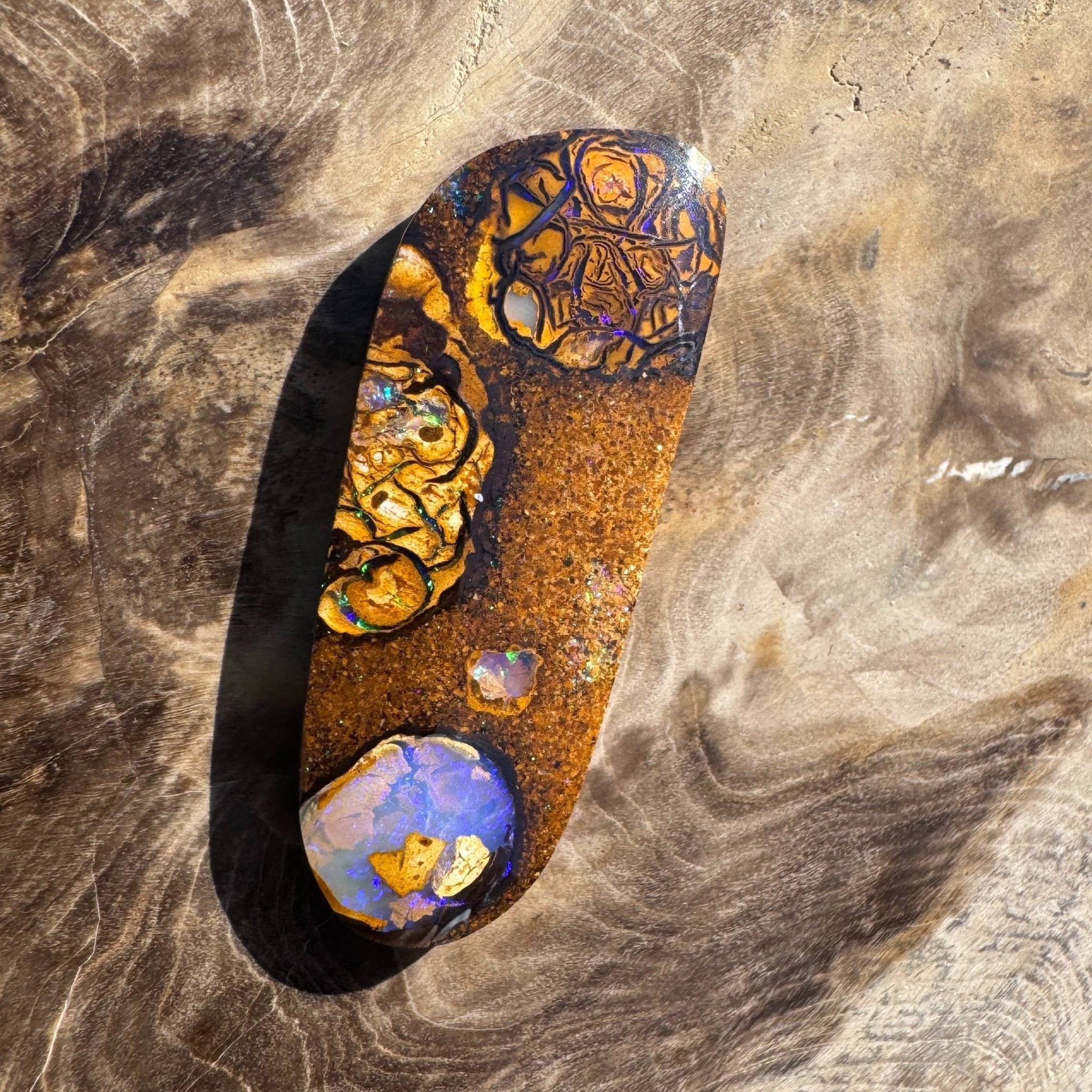 15.3ct Queensland Boulder Opal with Pipe