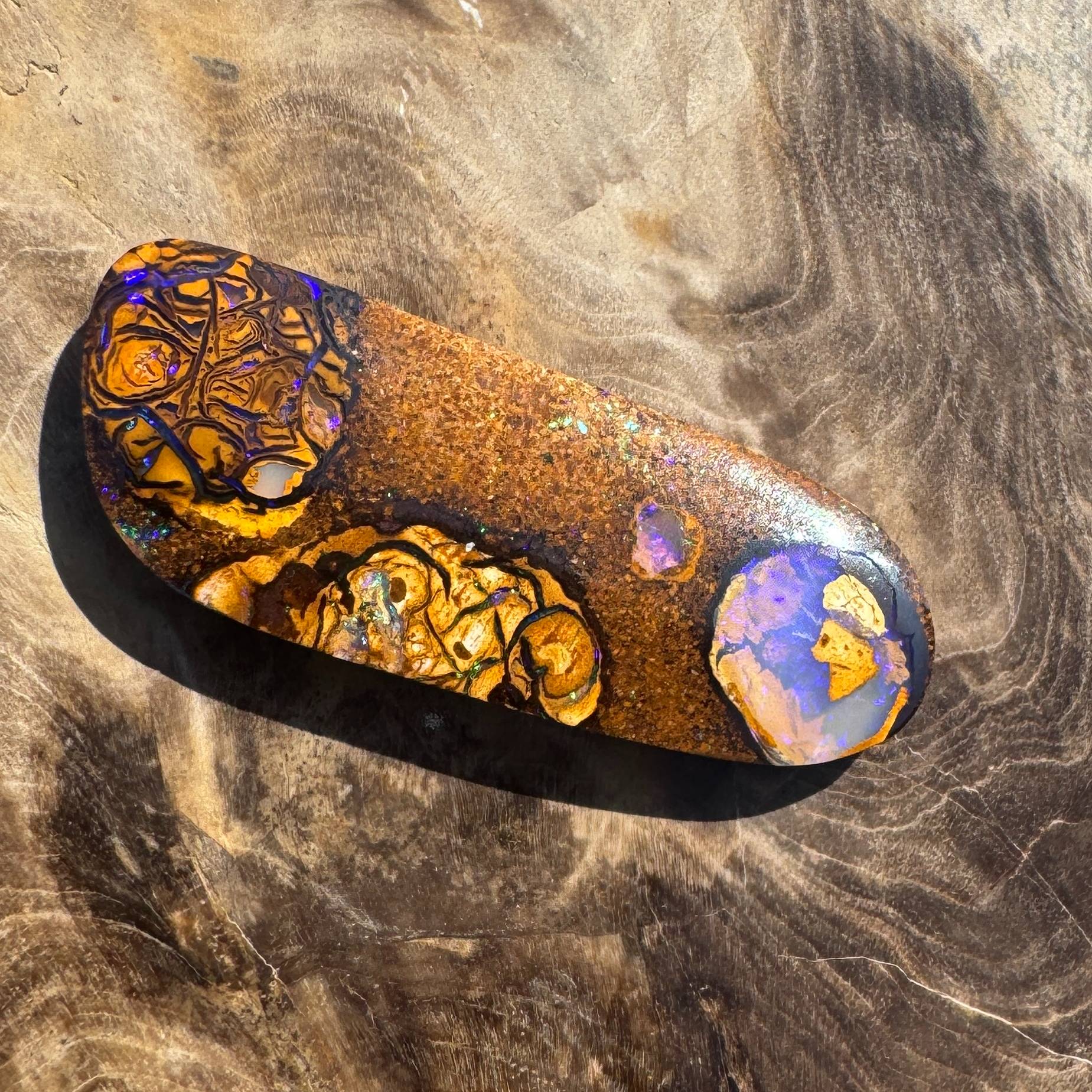 15.3ct Queensland Boulder Opal with Pipe