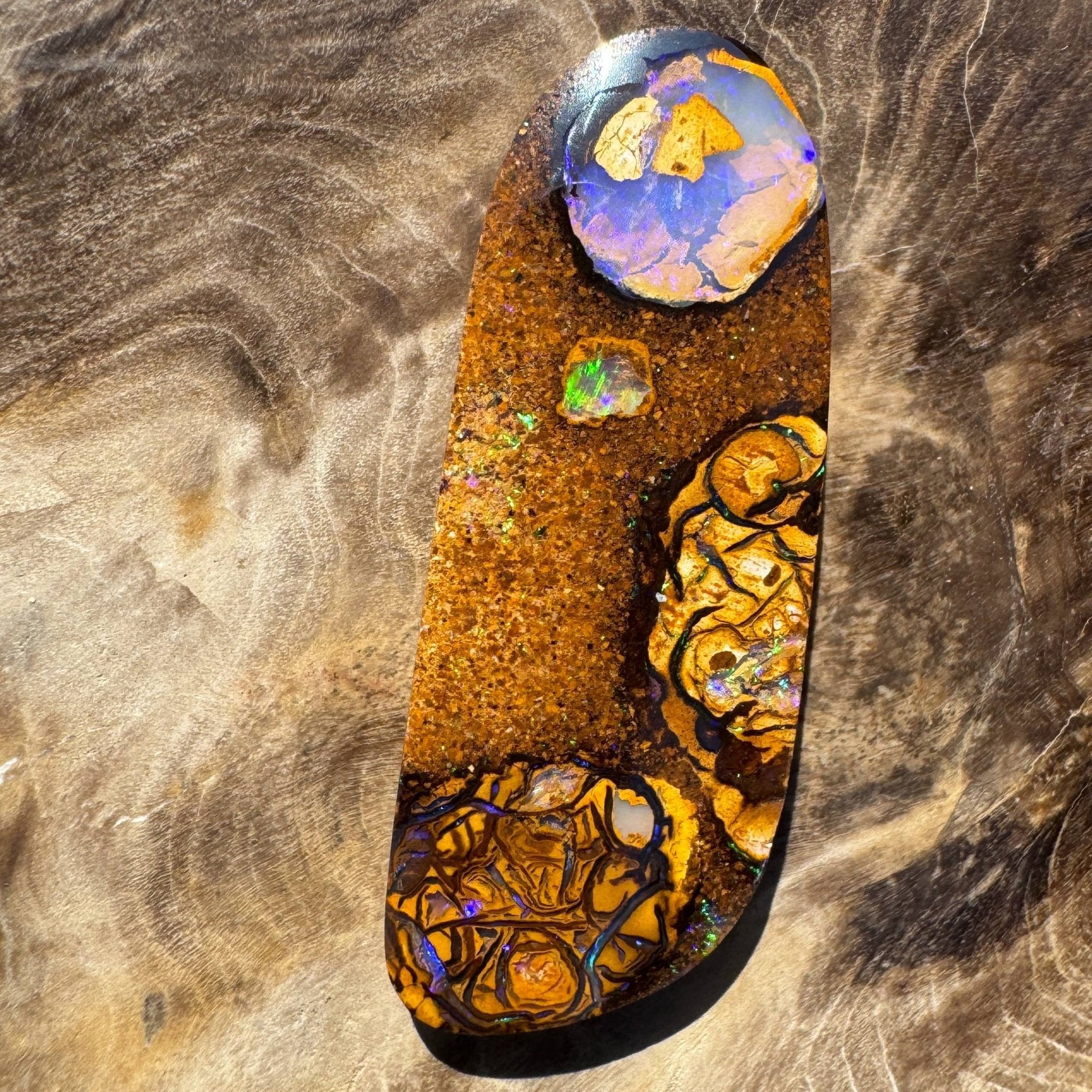 15.3ct Queensland Boulder Opal with Pipe