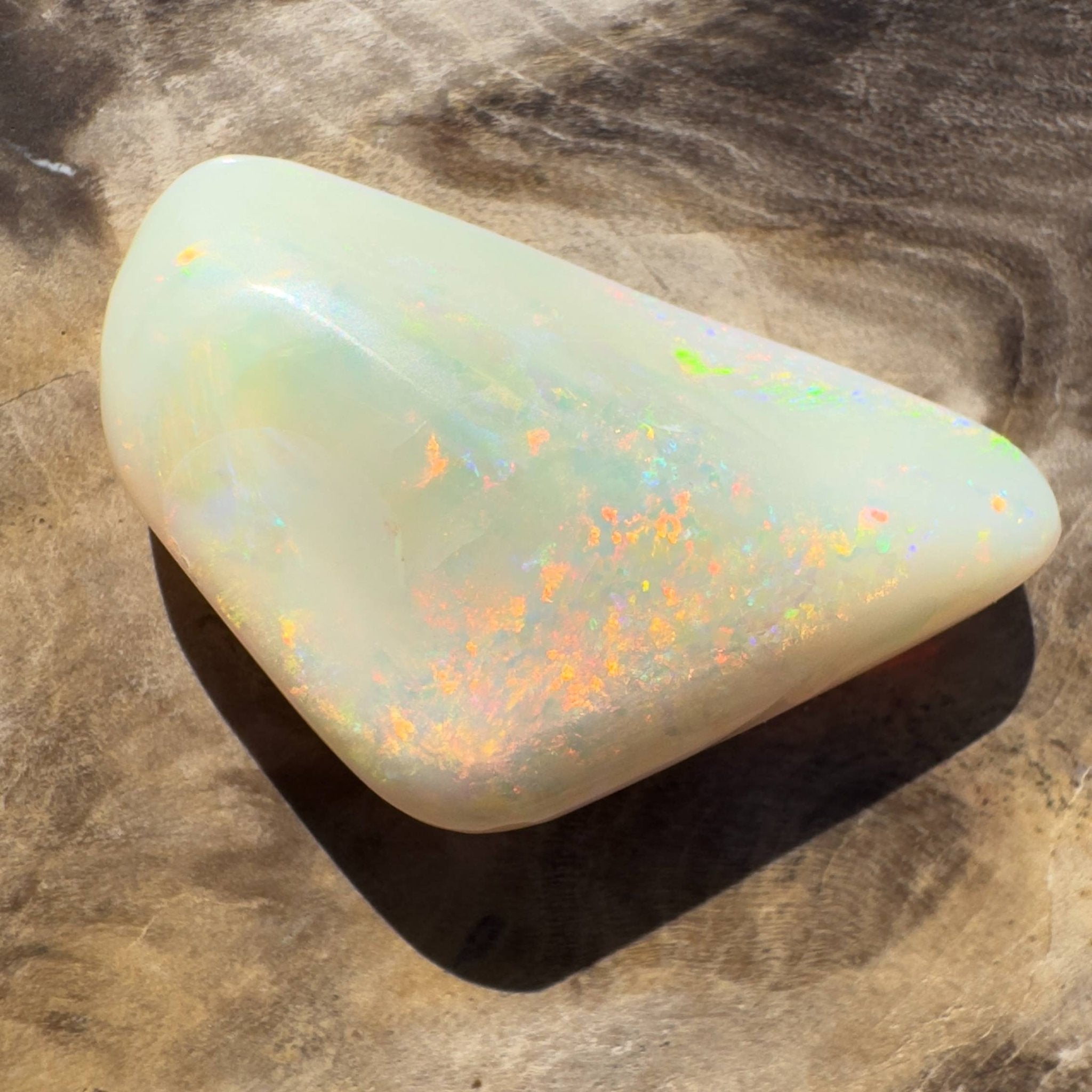 15.4ct Hand - cut Solid Australian Coober Pedy Opal