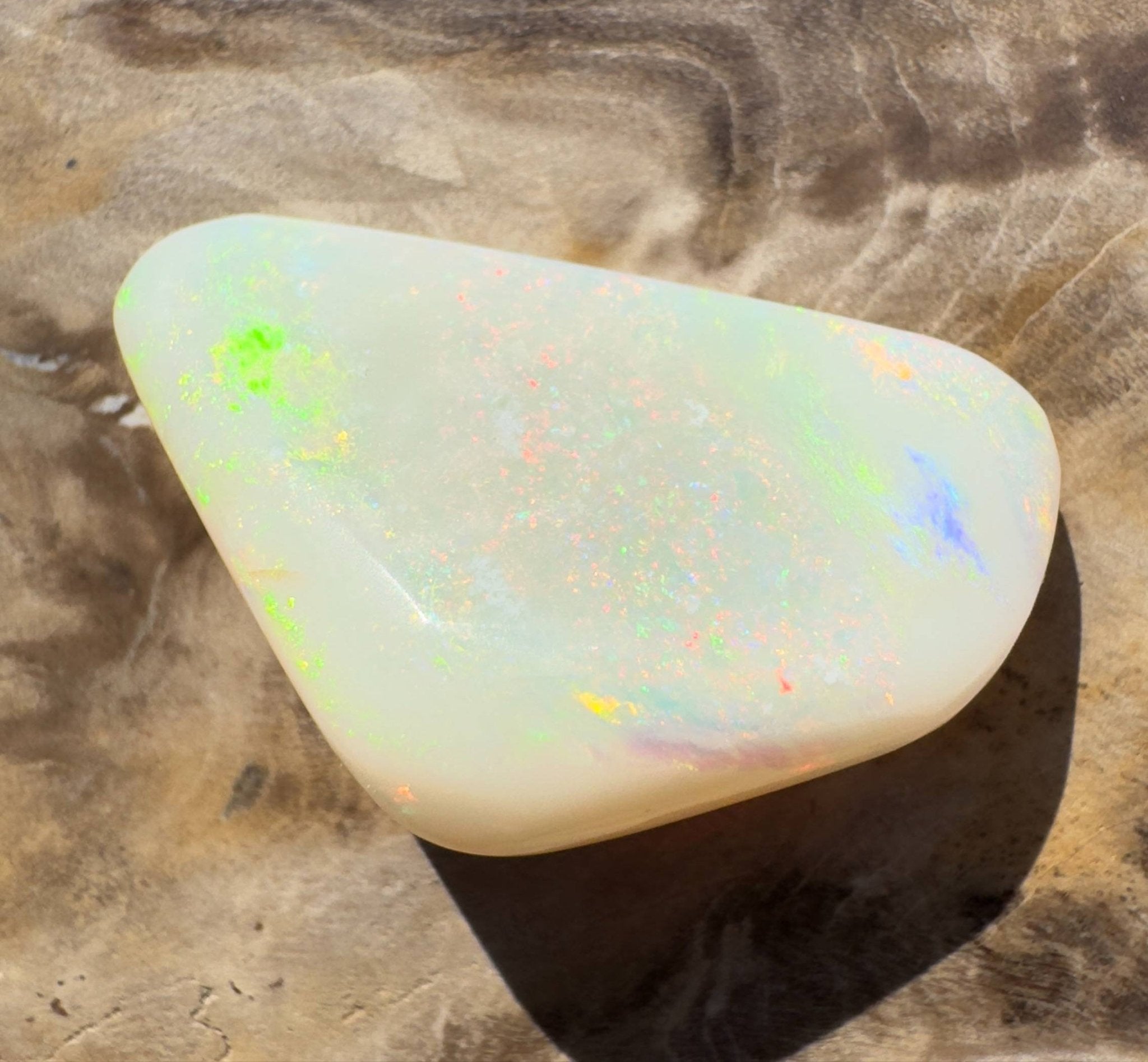 15.4ct Hand - cut Solid Australian Coober Pedy Opal