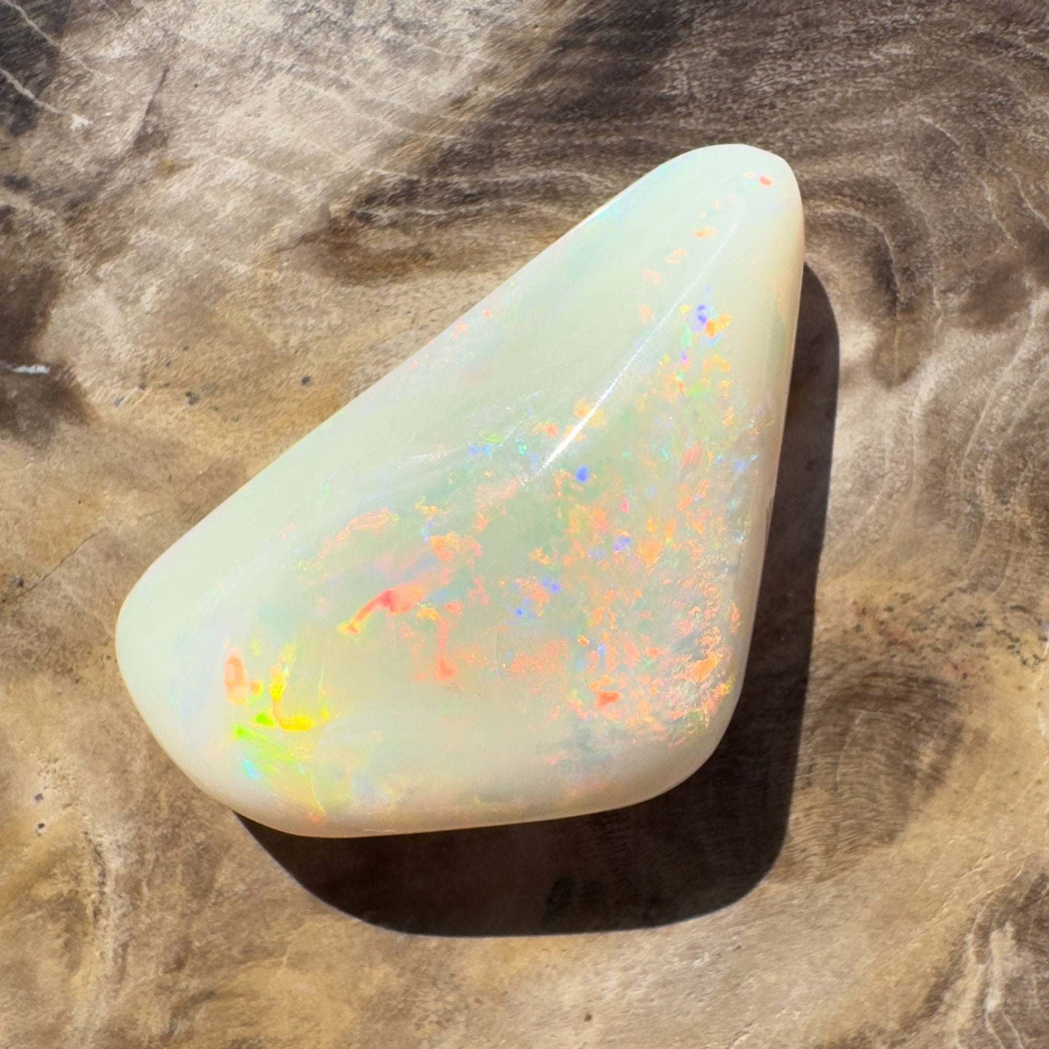 15.4ct Hand - cut Solid Australian Coober Pedy Opal