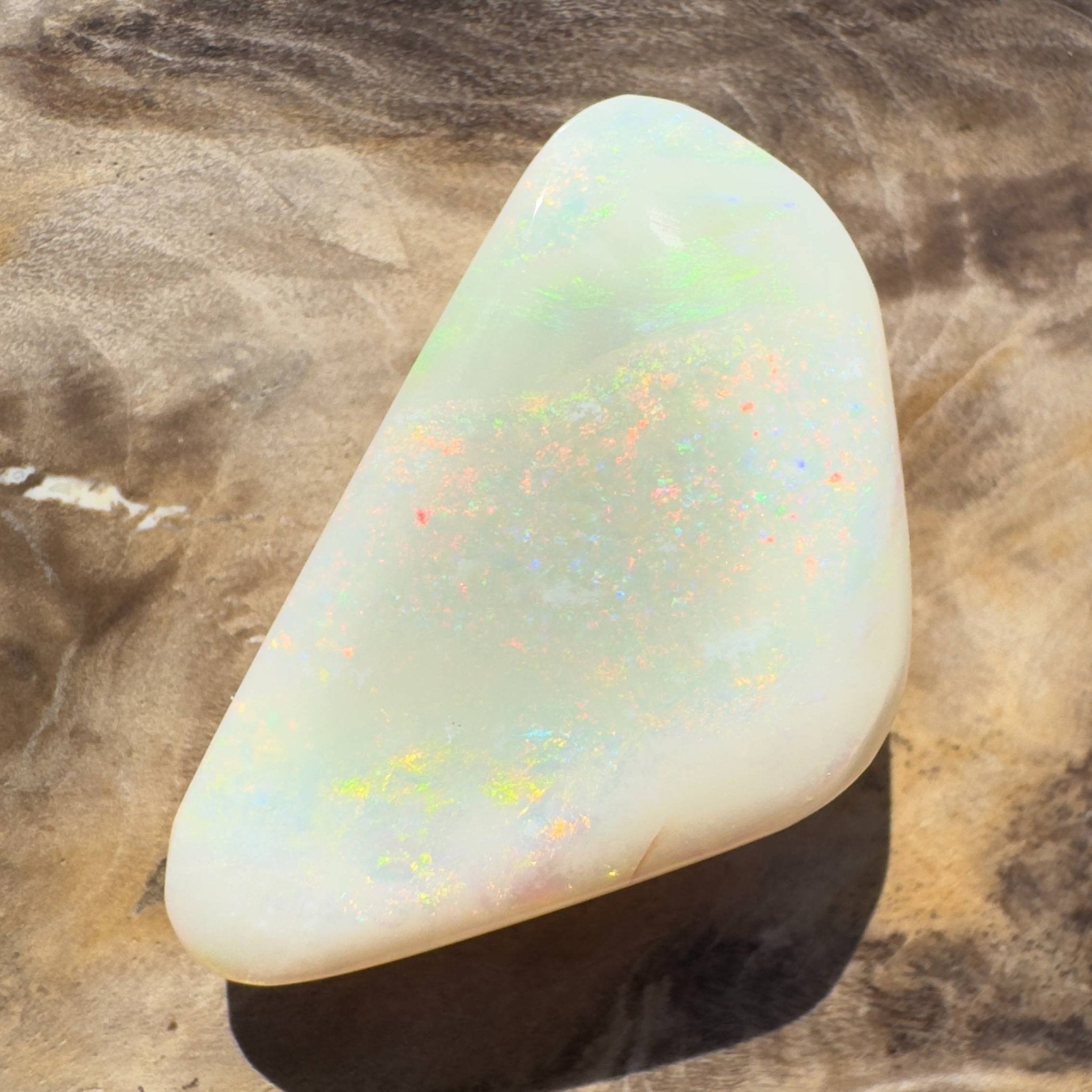 15.4ct Hand - cut Solid Australian Coober Pedy Opal