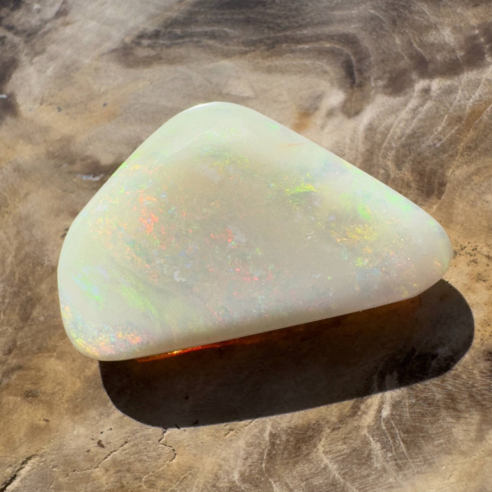 15.4ct Hand - cut Solid Australian Coober Pedy Opal