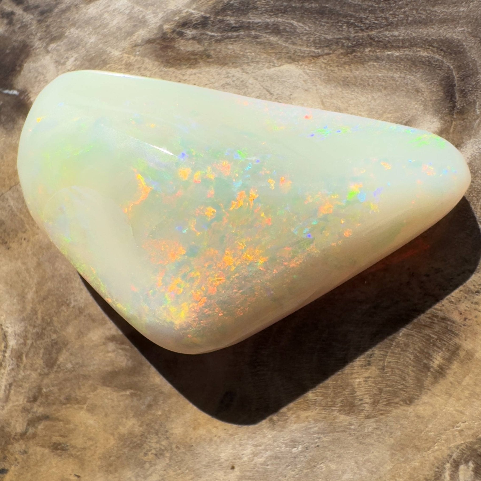15.4ct Hand - cut Solid Australian Coober Pedy Opal