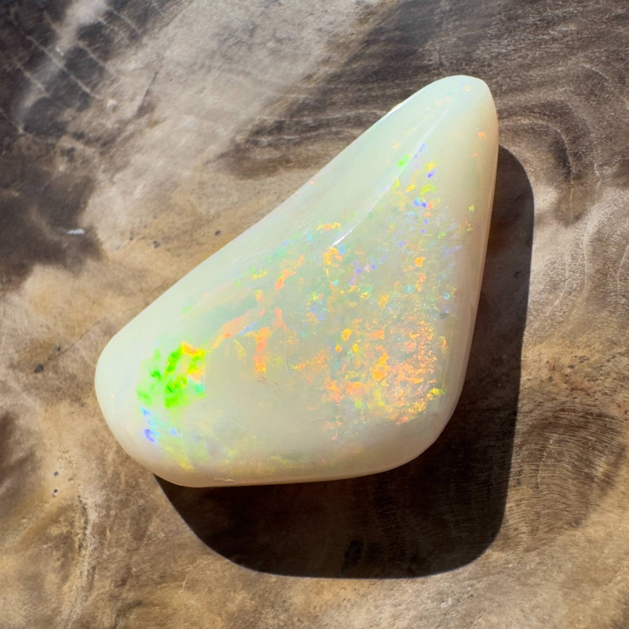 15.4ct Hand - cut Solid Australian Coober Pedy Opal