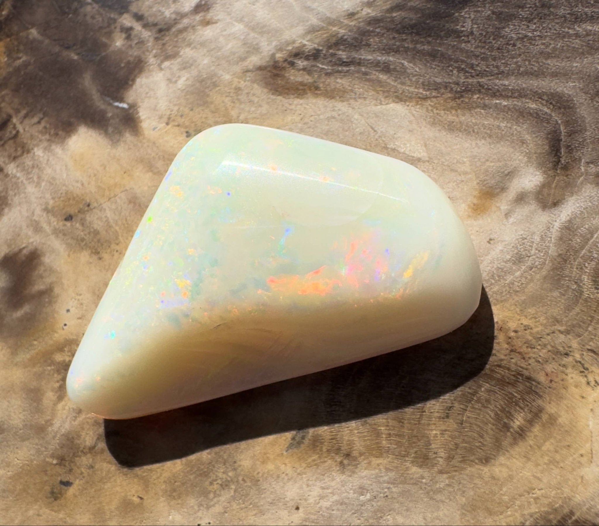15.4ct Hand - cut Solid Australian Coober Pedy Opal