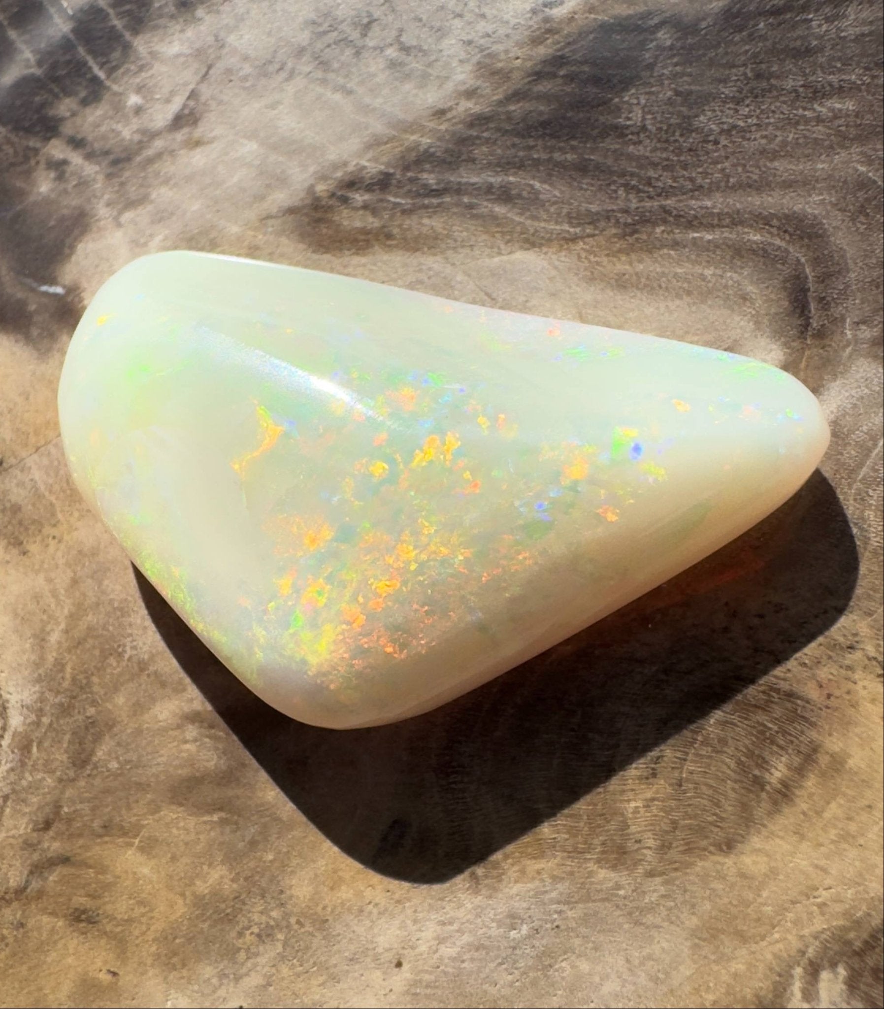 15.4ct Hand - cut Solid Australian Coober Pedy Opal