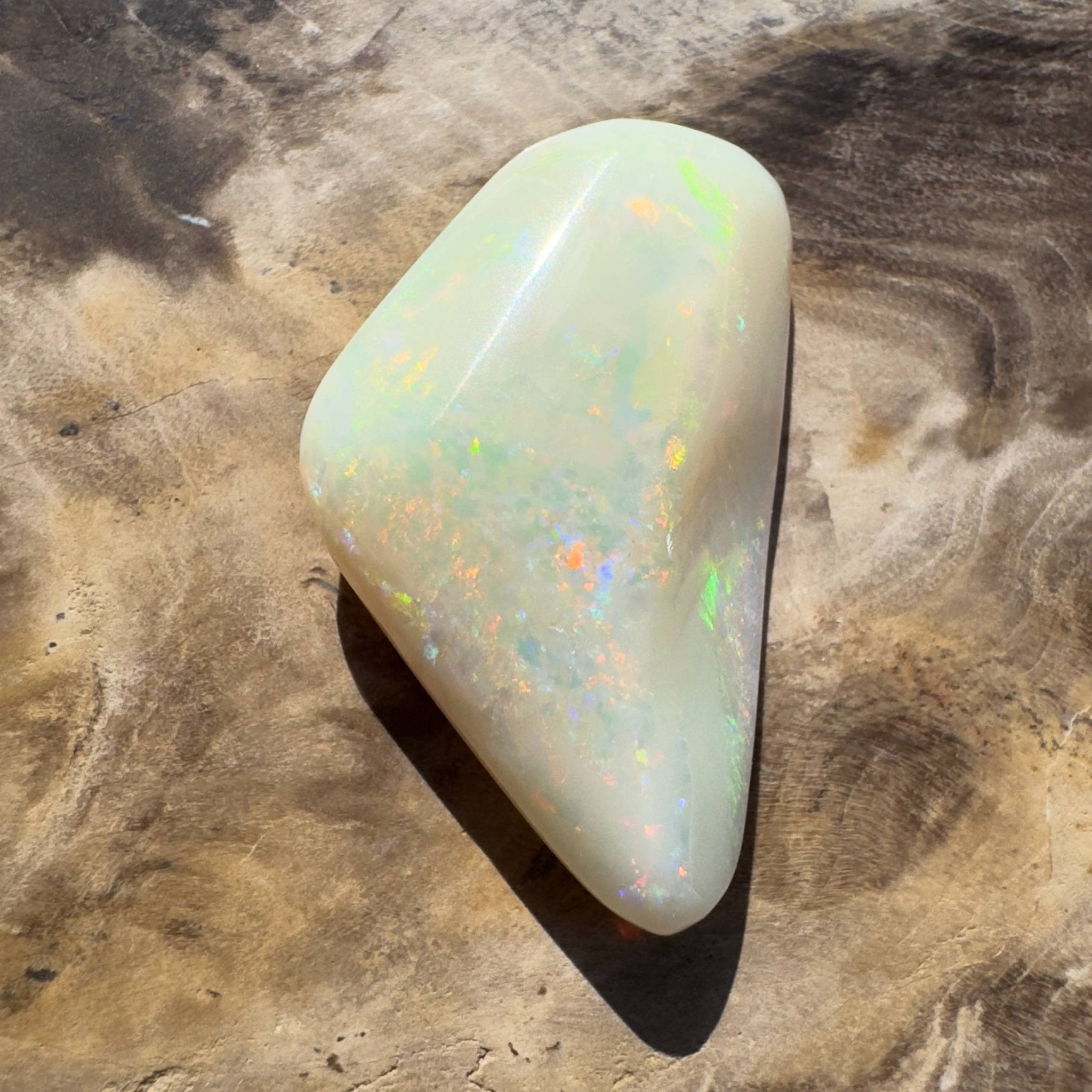 15.4ct Hand - cut Solid Australian Coober Pedy Opal