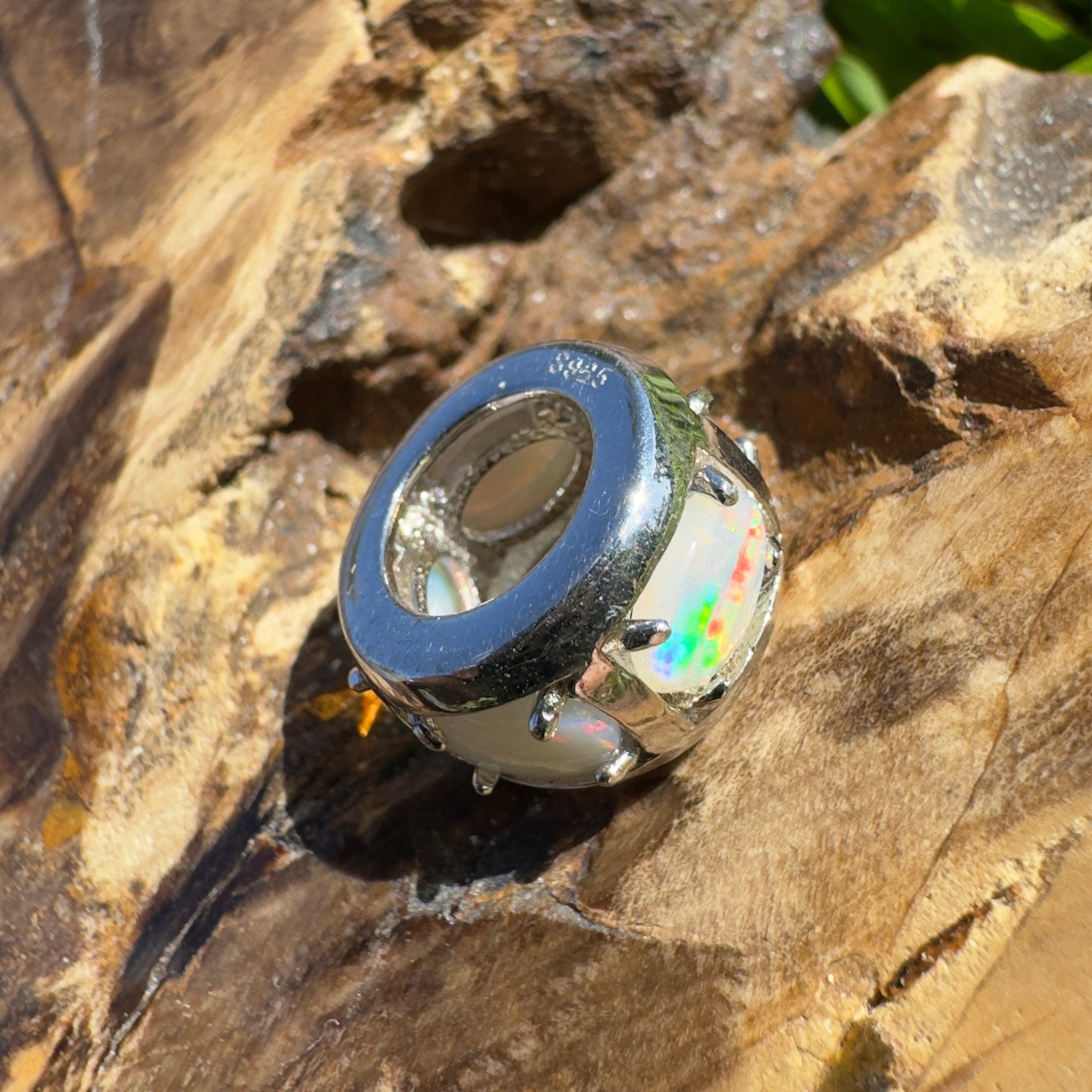 1.5ct Coober Pedy Opal Pandora Style Bead ~ 'Coober Collection' | 925 Sterling Silver | Solid Australian Opal