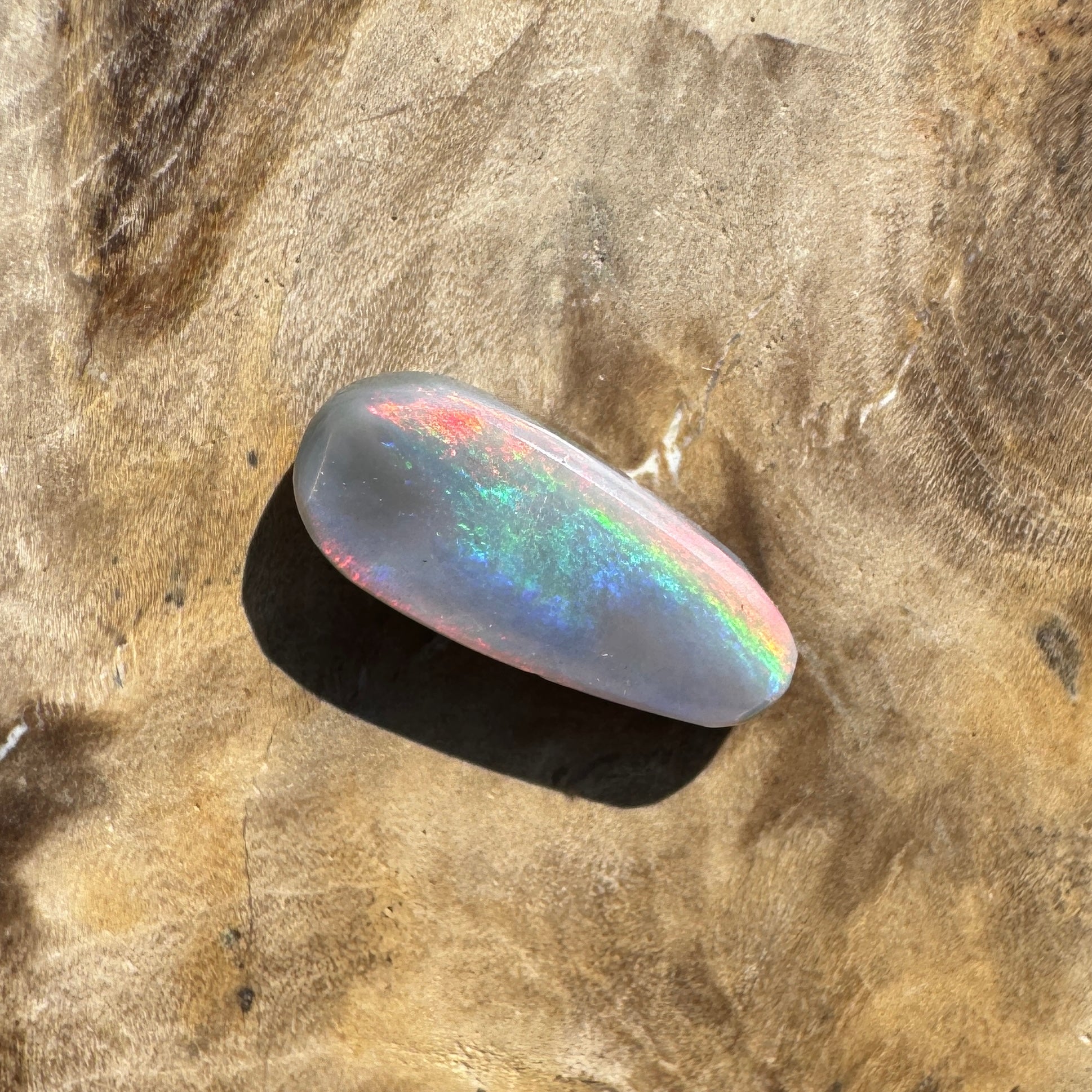 1.5ct Hand - cut Solid Lightning Ridge Semi Black Opal