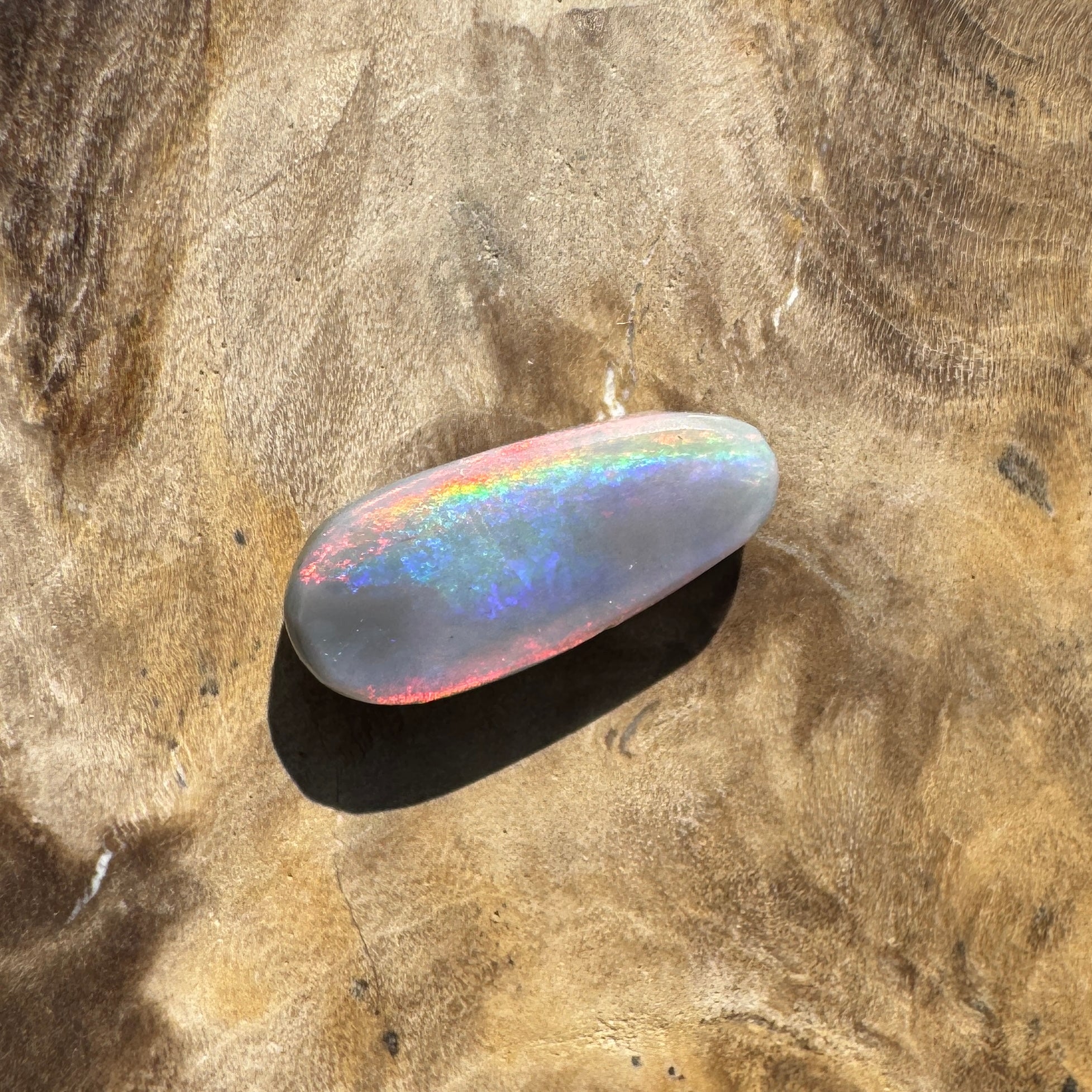 1.5ct Hand - cut Solid Lightning Ridge Semi Black Opal