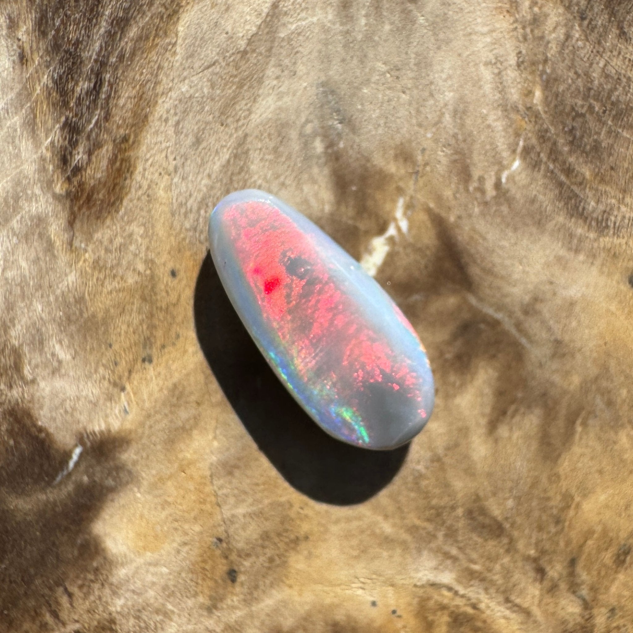 1.5ct Hand - cut Solid Lightning Ridge Semi Black Opal