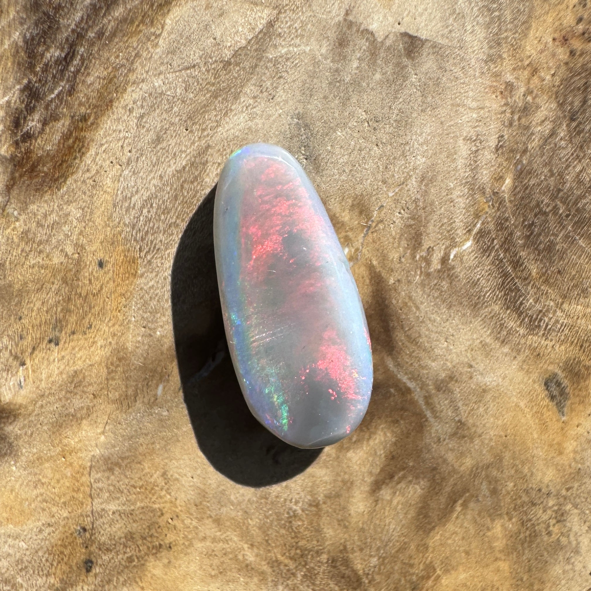 1.5ct Hand - cut Solid Lightning Ridge Semi Black Opal