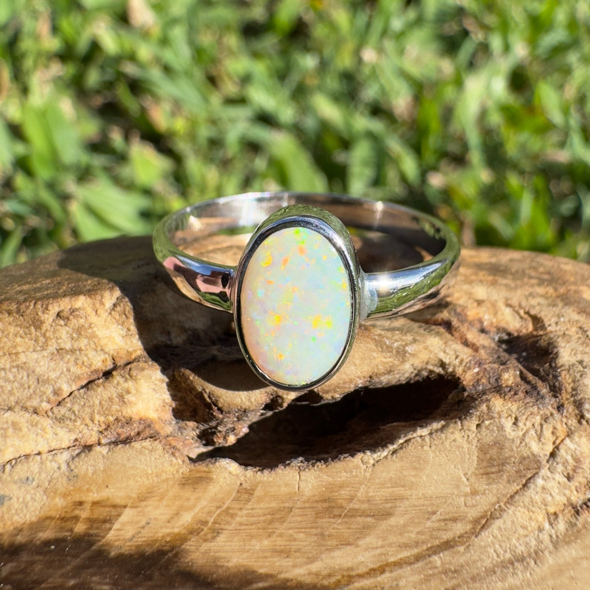 1.5ct Lightning Ridge Opal Ring ~ 'Cape Leveque Blaze' | 925 Sterling Silver | Solid Australian Opal