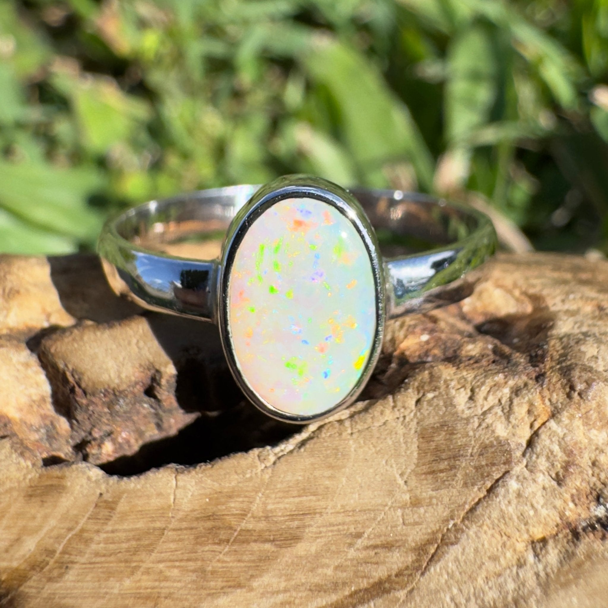 1.5ct Lightning Ridge Opal Ring ~ 'Cape Leveque Blaze' | 925 Sterling Silver | Solid Australian Opal