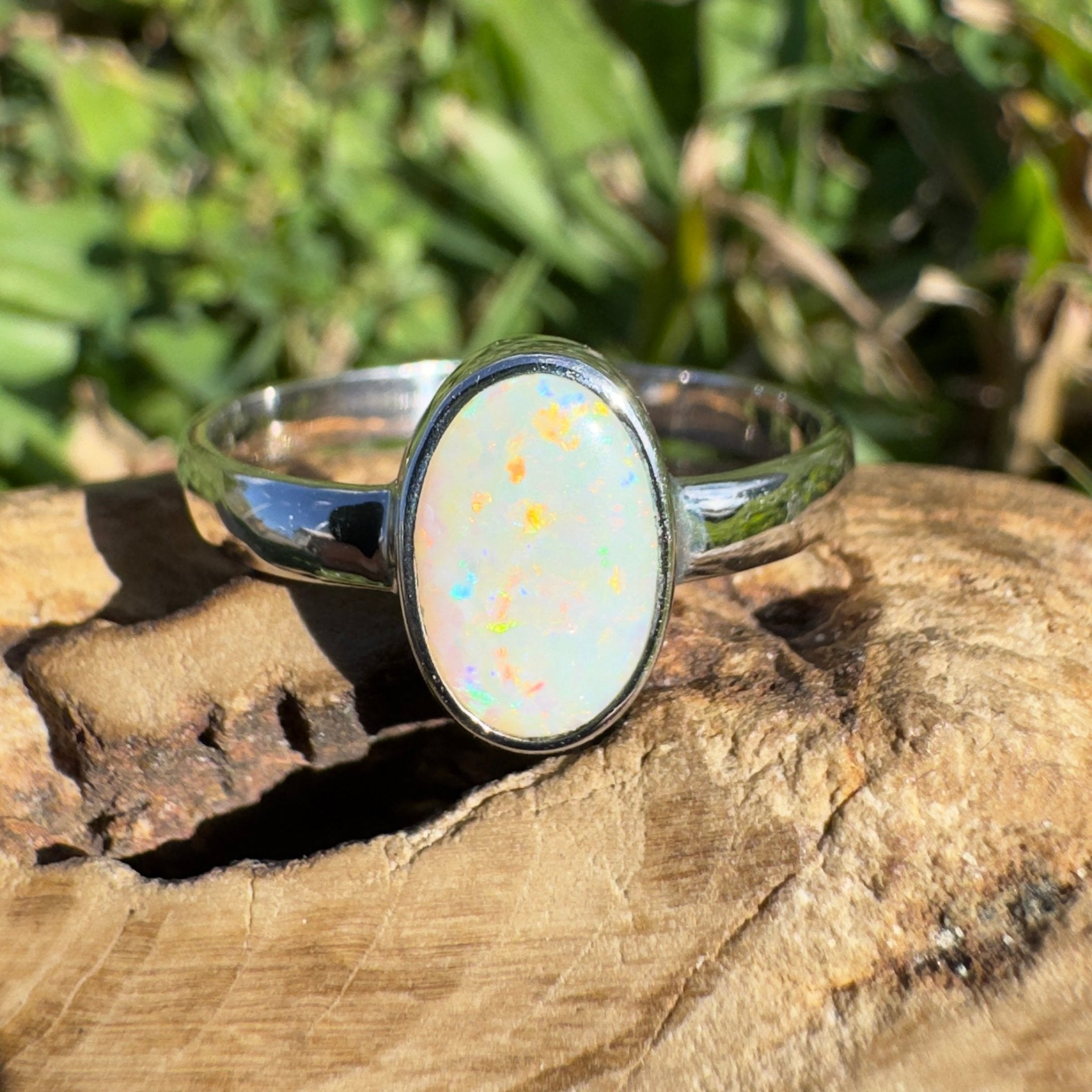 1.5ct Lightning Ridge Opal Ring ~ 'Cape Leveque Blaze' | 925 Sterling Silver | Solid Australian Opal