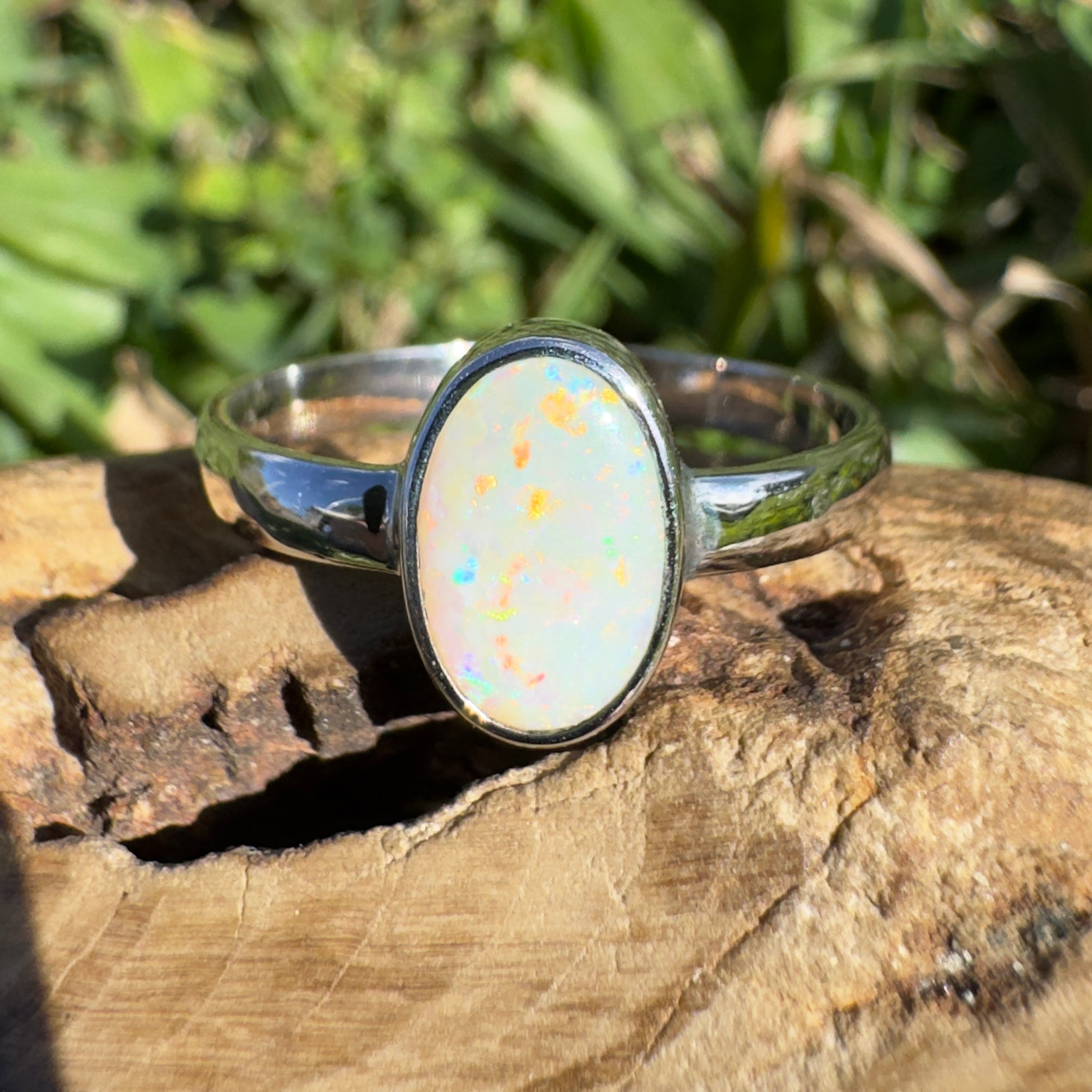 1.5ct Lightning Ridge Opal Ring ~ 'Cape Leveque Blaze' | 925 Sterling Silver | Solid Australian Opal
