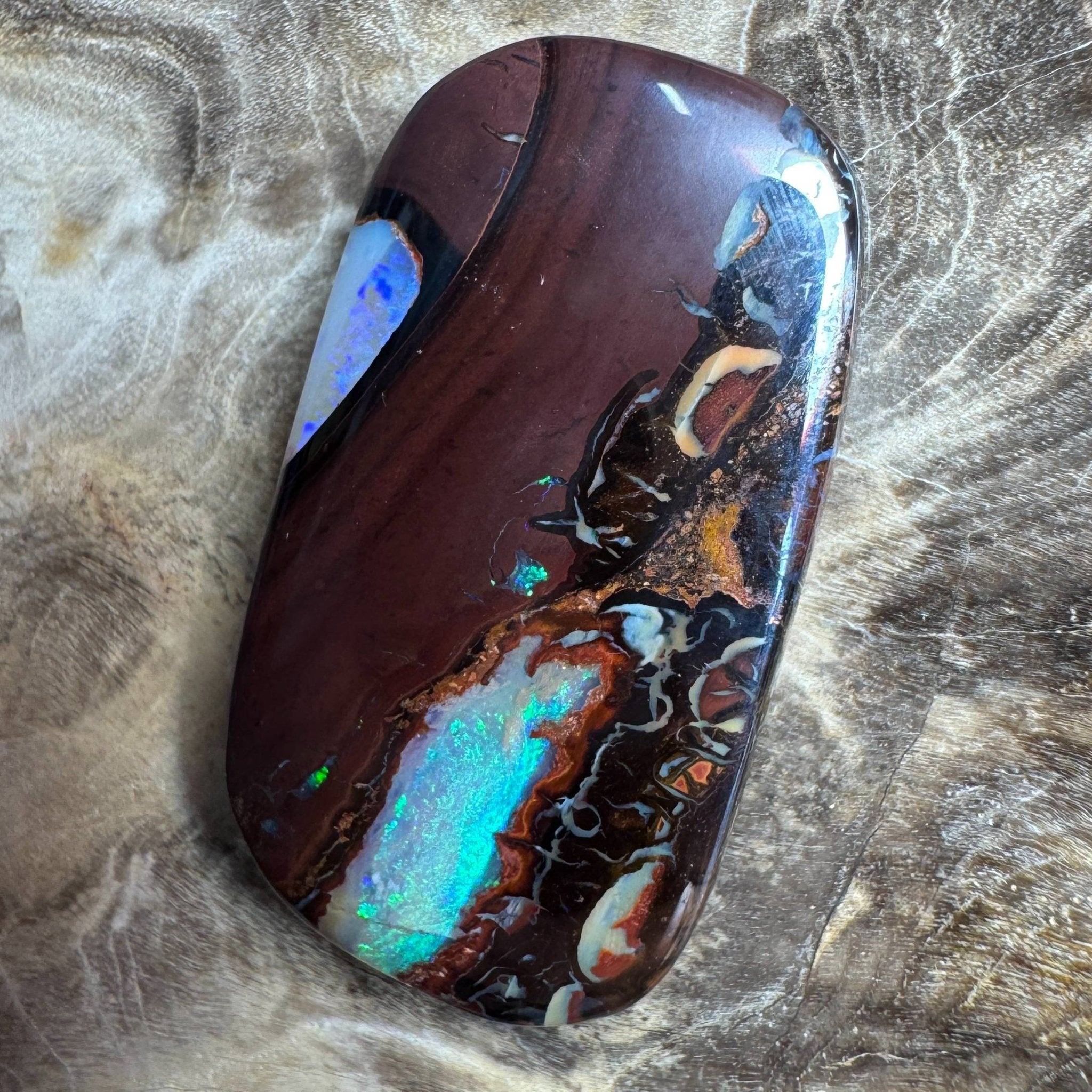 16.9ct Hand - cut Queensland Boulder Opal