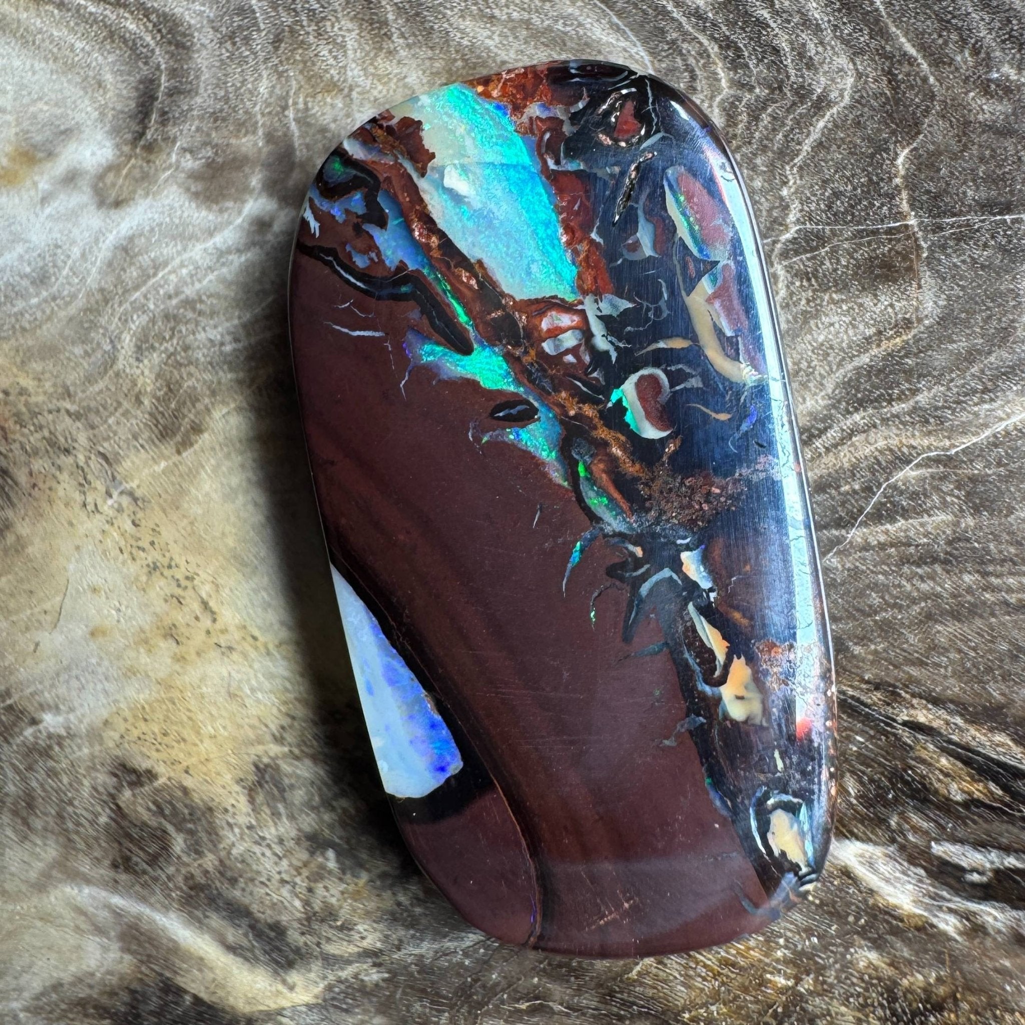 16.9ct Hand - cut Queensland Boulder Opal