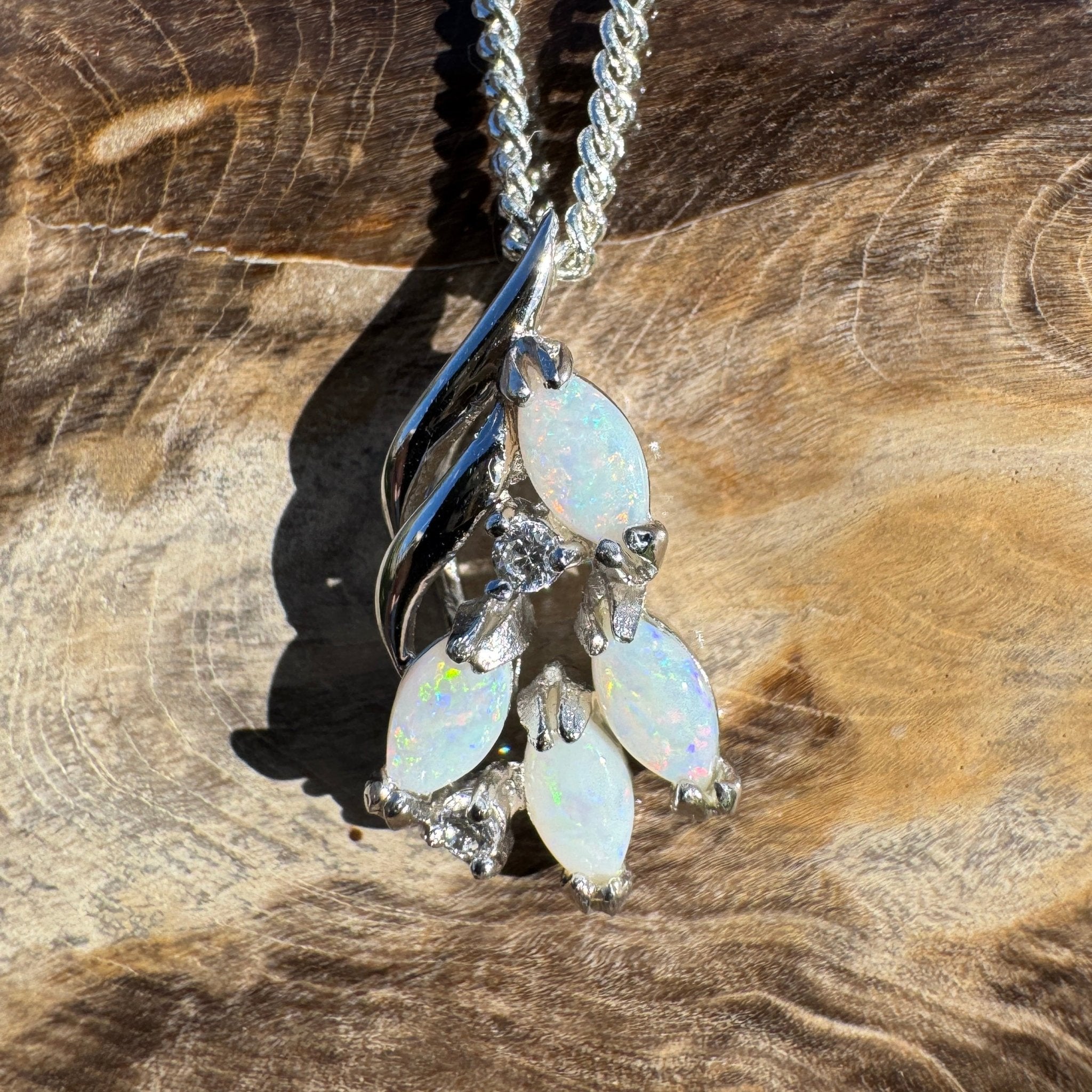 1.6ct Coober Pedy Opal Pendant Necklace ~ 'Kata Tjuta Sprinkle' | 925 Sterling Silver | Solid Australian Opal