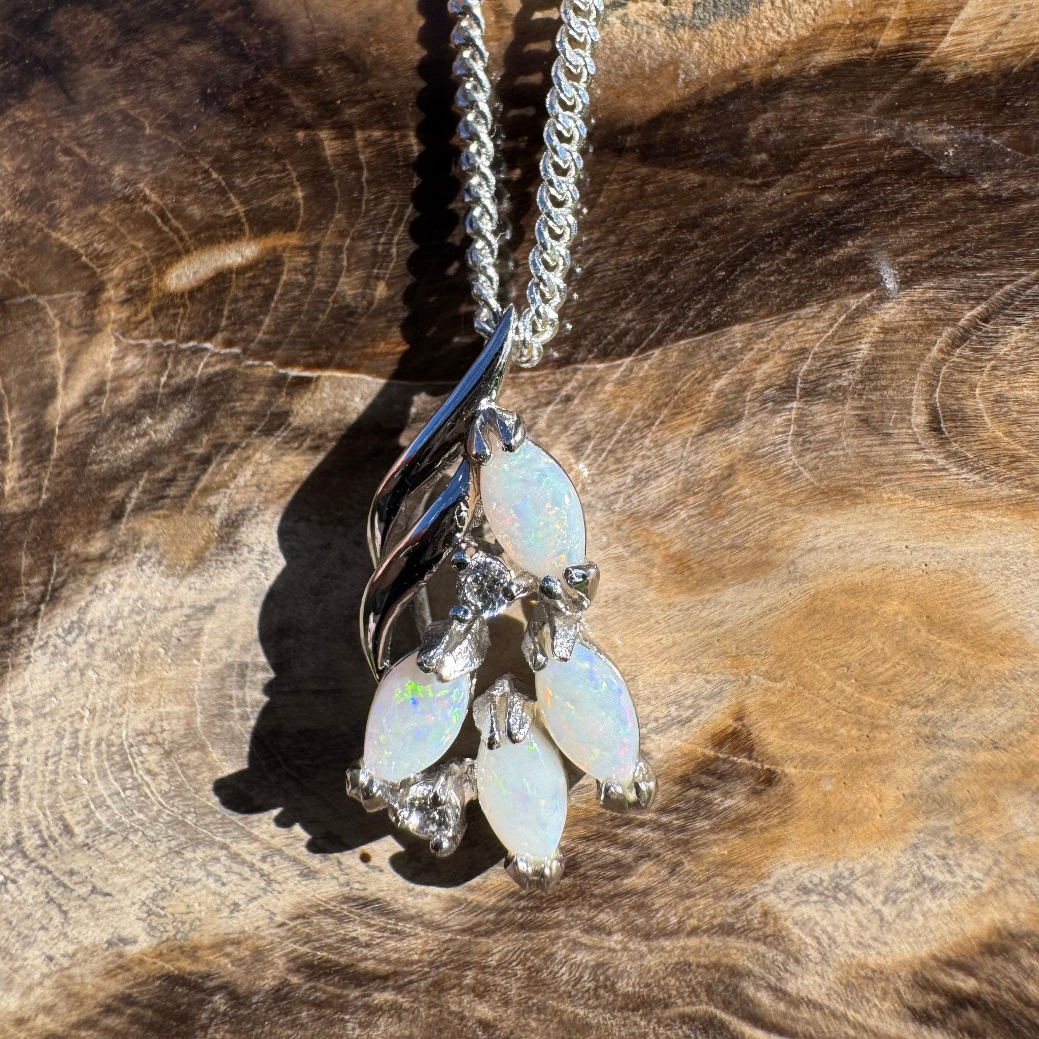 1.6ct Coober Pedy Opal Pendant Necklace ~ 'Kata Tjuta Sprinkle' | 925 Sterling Silver | Solid Australian Opal