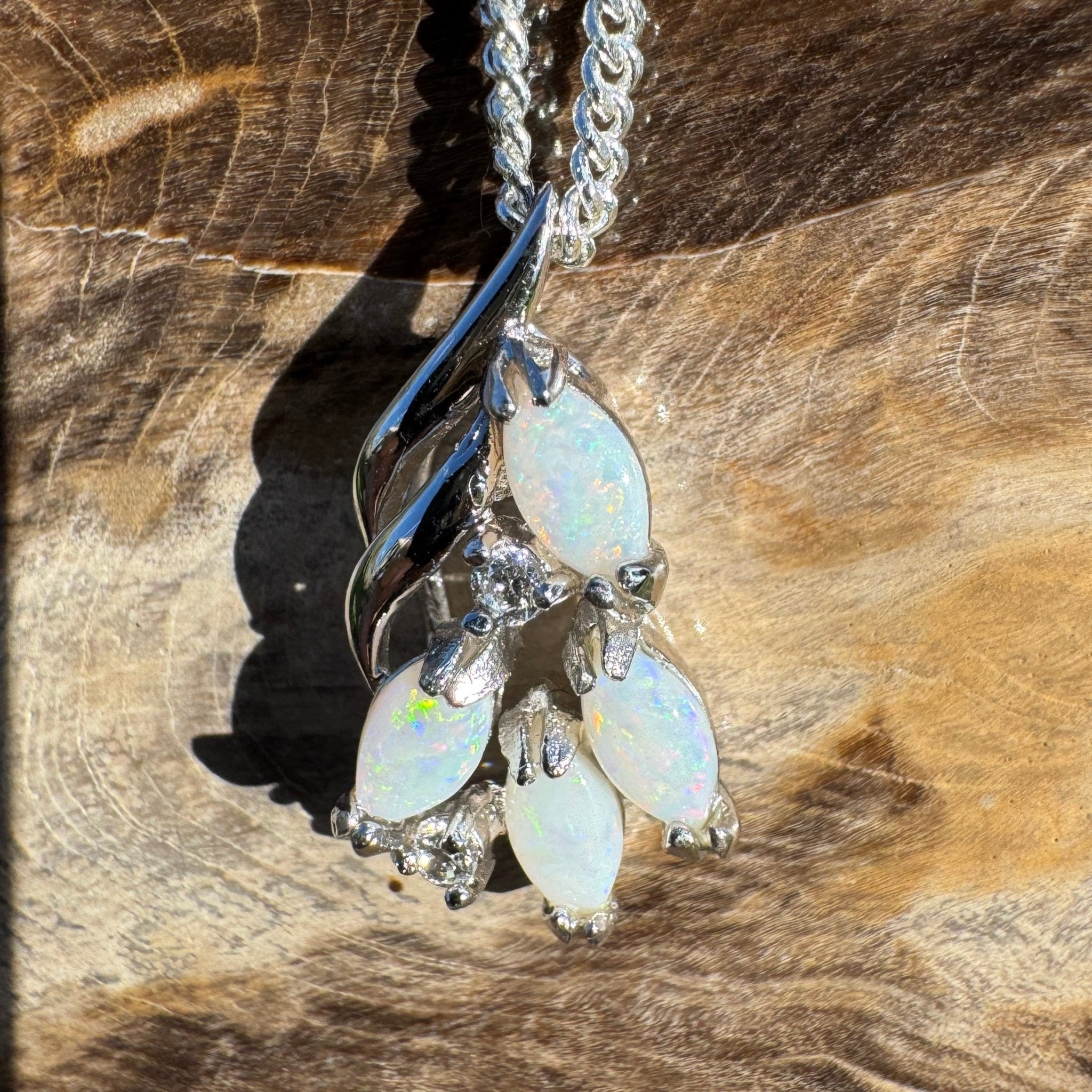 1.6ct Coober Pedy Opal Pendant Necklace ~ 'Kata Tjuta Sprinkle' | 925 Sterling Silver | Solid Australian Opal