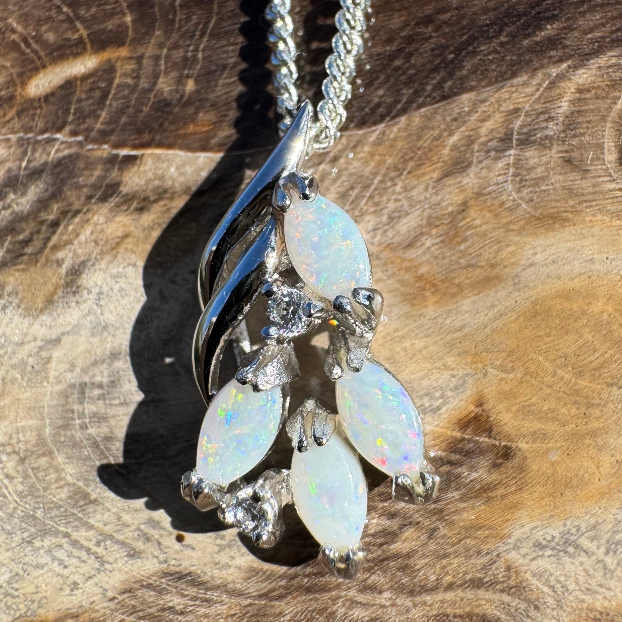 1.6ct Coober Pedy Opal Pendant Necklace ~ 'Kata Tjuta Sprinkle' | 925 Sterling Silver | Solid Australian Opal
