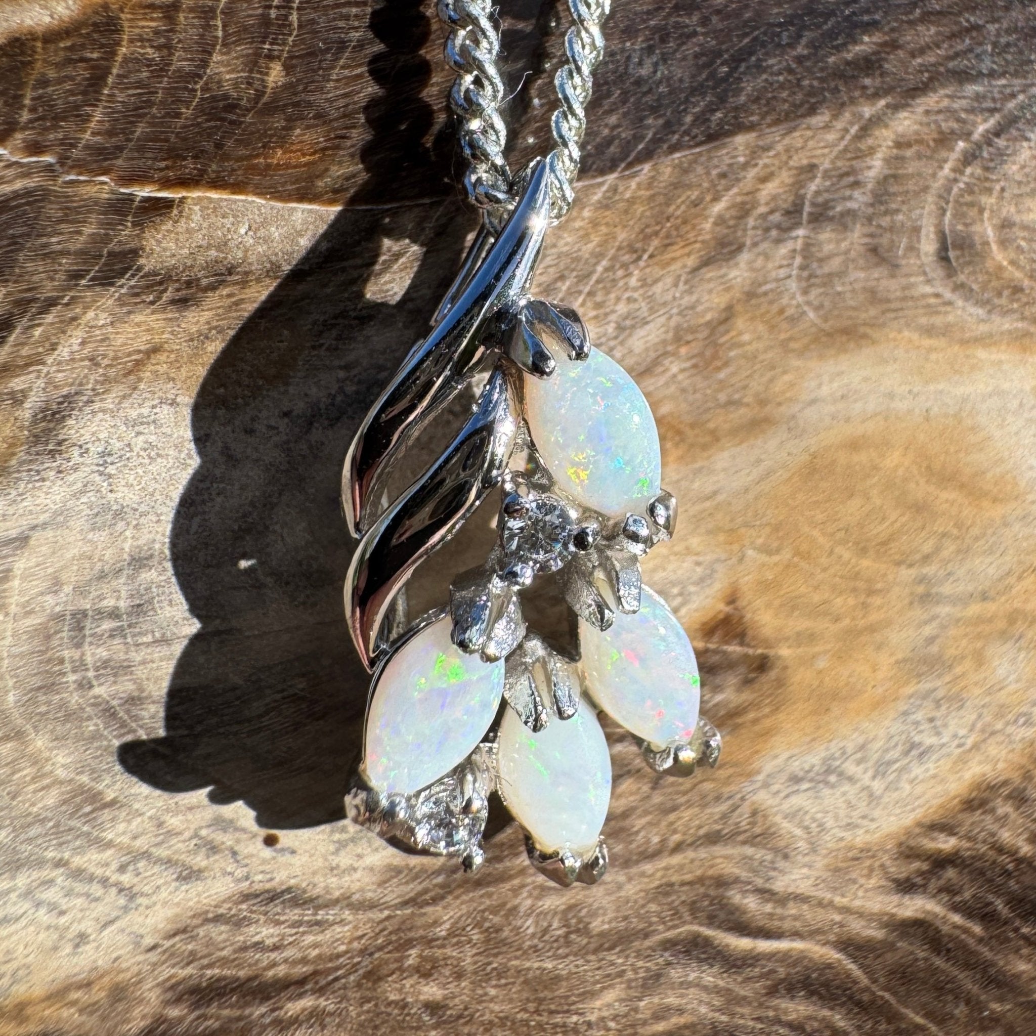 1.6ct Coober Pedy Opal Pendant Necklace ~ 'Kata Tjuta Sprinkle' | 925 Sterling Silver | Solid Australian Opal