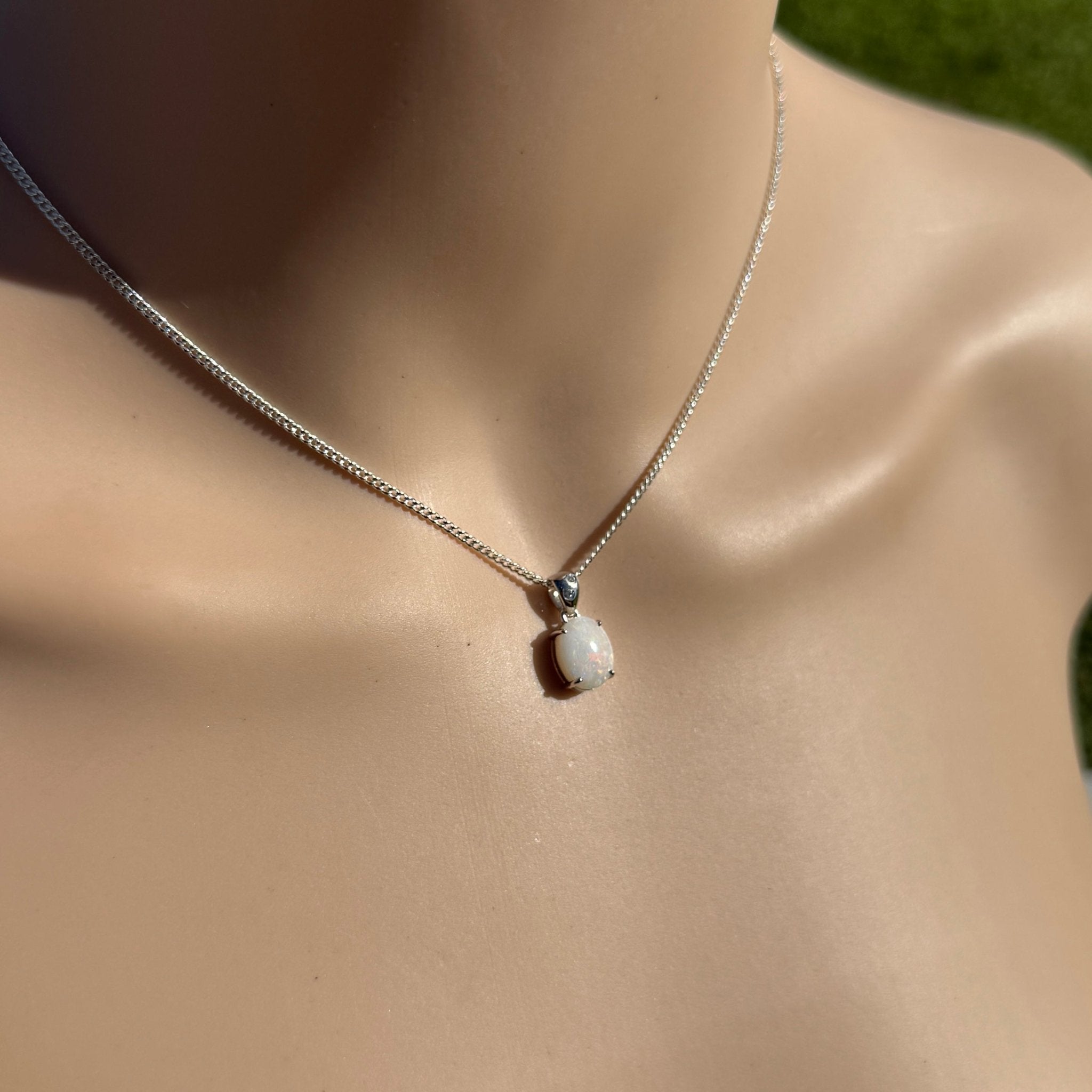 1.6ct Coober Pedy Opal Pendant Necklace ~ 'Mintaro Mist' | 925 Sterling Silver | Solid Australian Opal