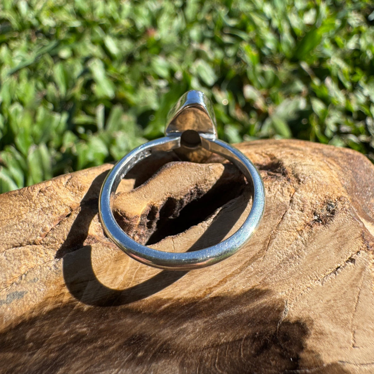 1.6ct Lightning Ridge Semi Black Opal Ring ~ 'Bald Rock Fireworks' | 925 Sterling Silver | Solid Australian Opal