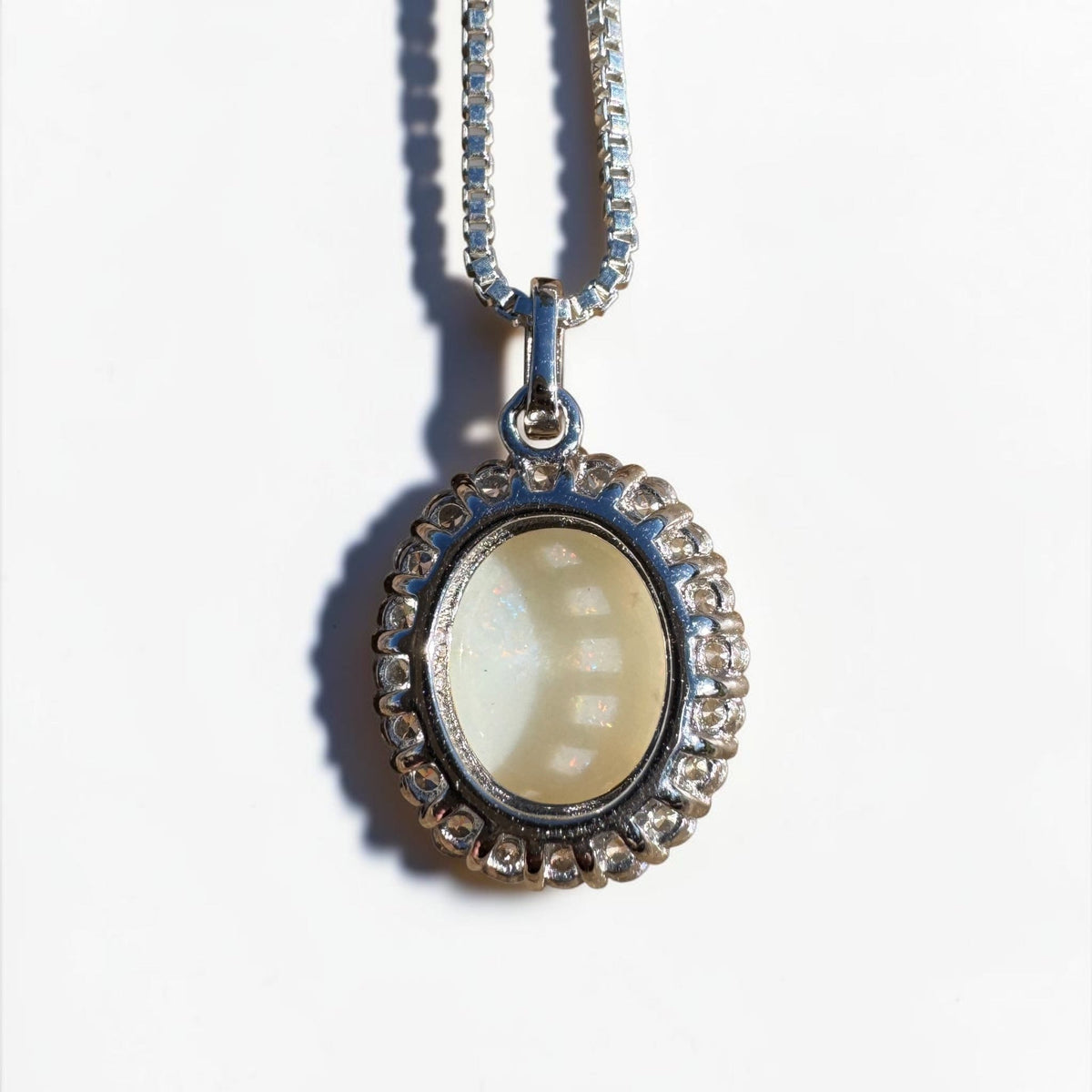 1.7ct Coober Pedy Opal Pendant Necklace ~ 'Grampians Glow' | 925 Sterling Silver | Solid Australian Opal