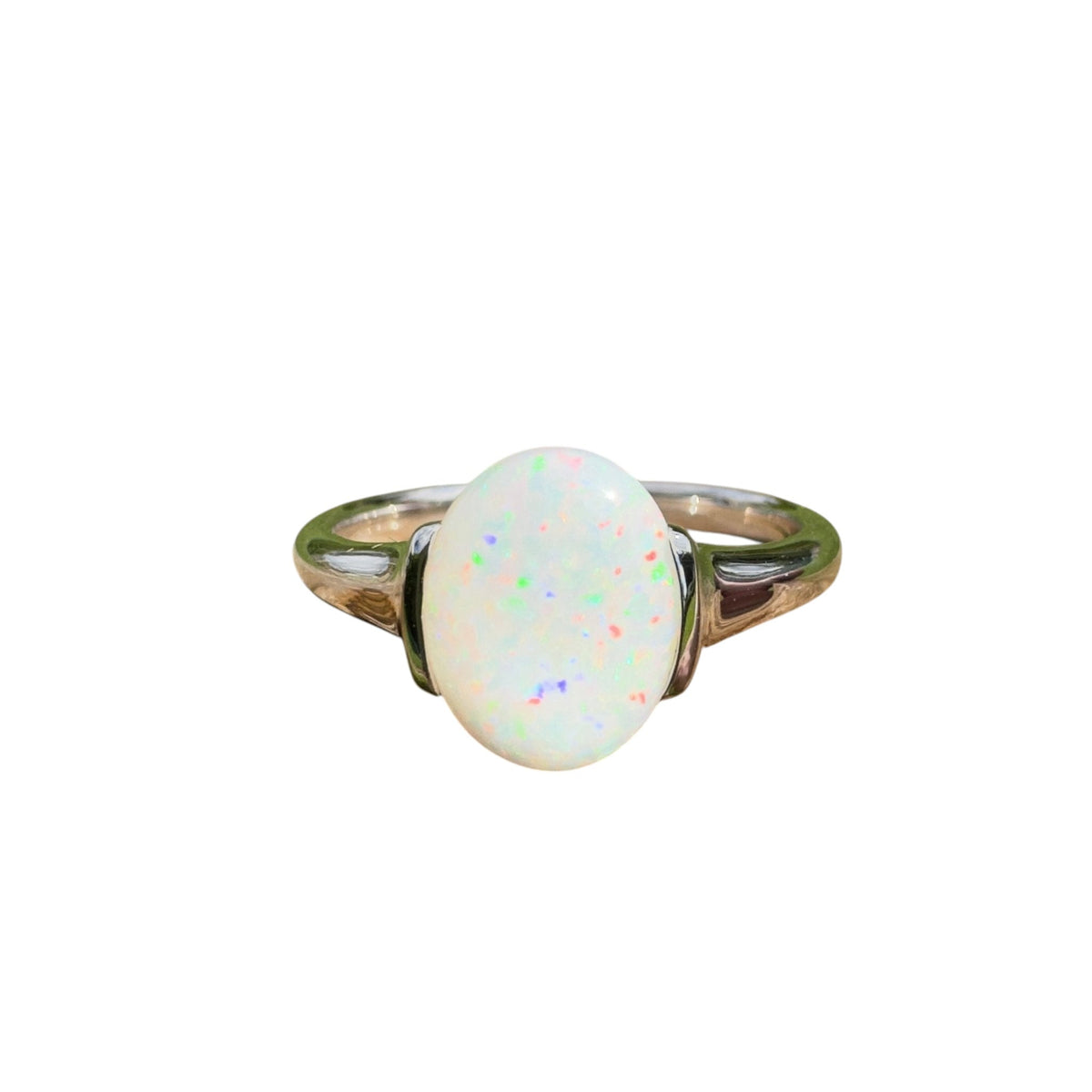 1.7ct Coober Pedy Opal Ring ~ 'Yorke Radiance' | 925 Sterling Silver | Solid Australian Opal