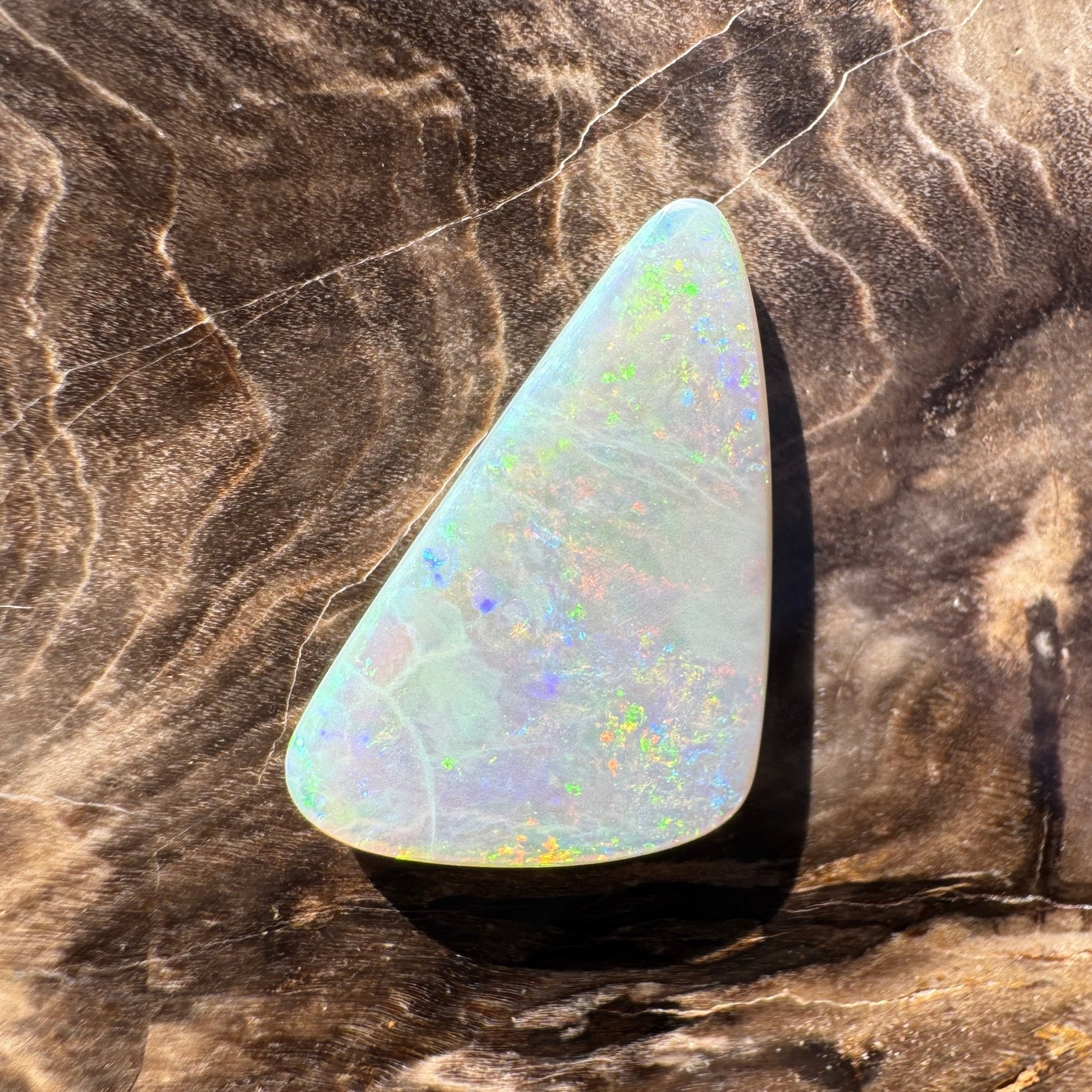 1.7ct Hand - cut Solid Lightning Ridge Semi Black Opal