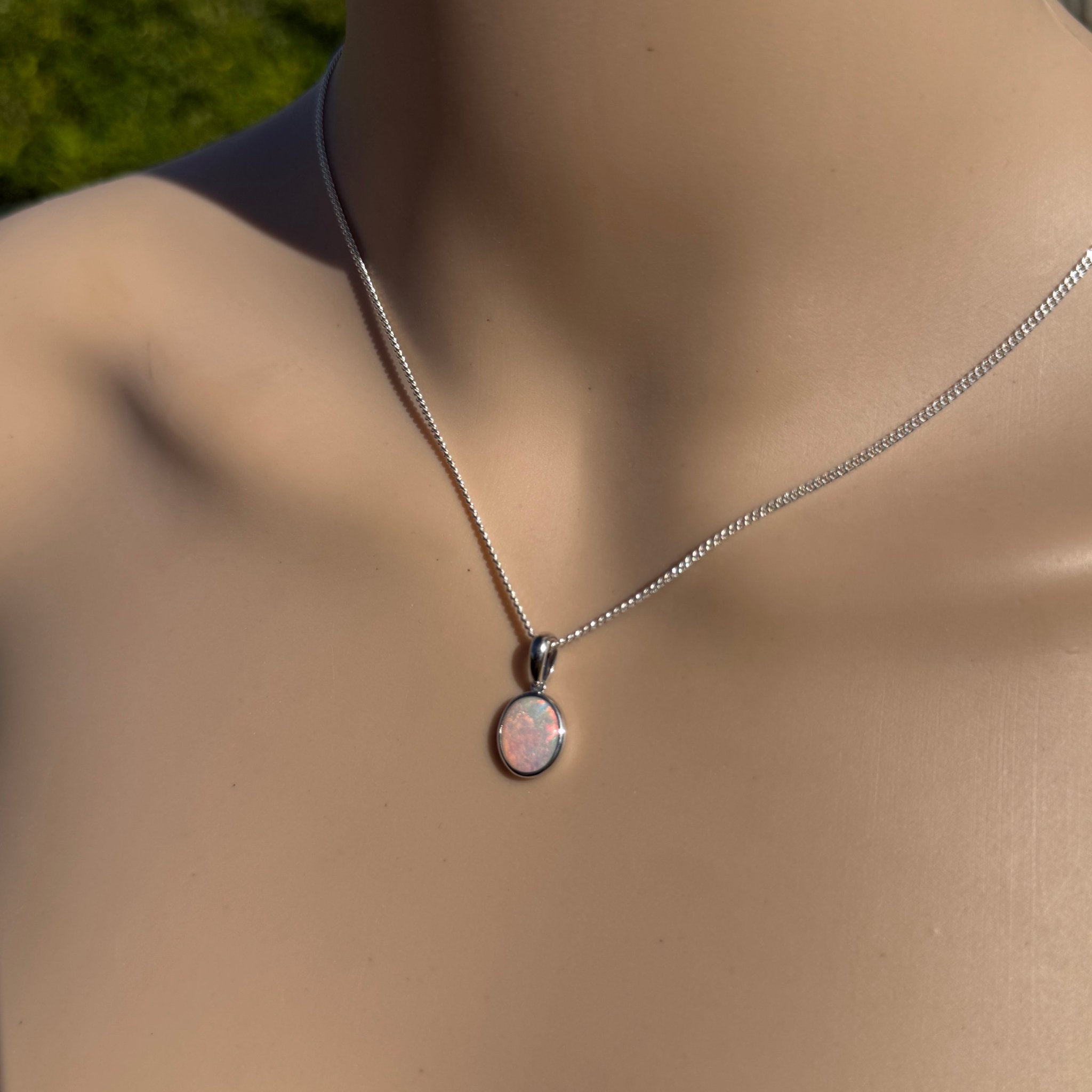 1.8ct Coober Pedy Opal Pendant Necklace ~ 'Brachina Gorge Flame' | 925 Sterling Silver | Solid Australian Opal