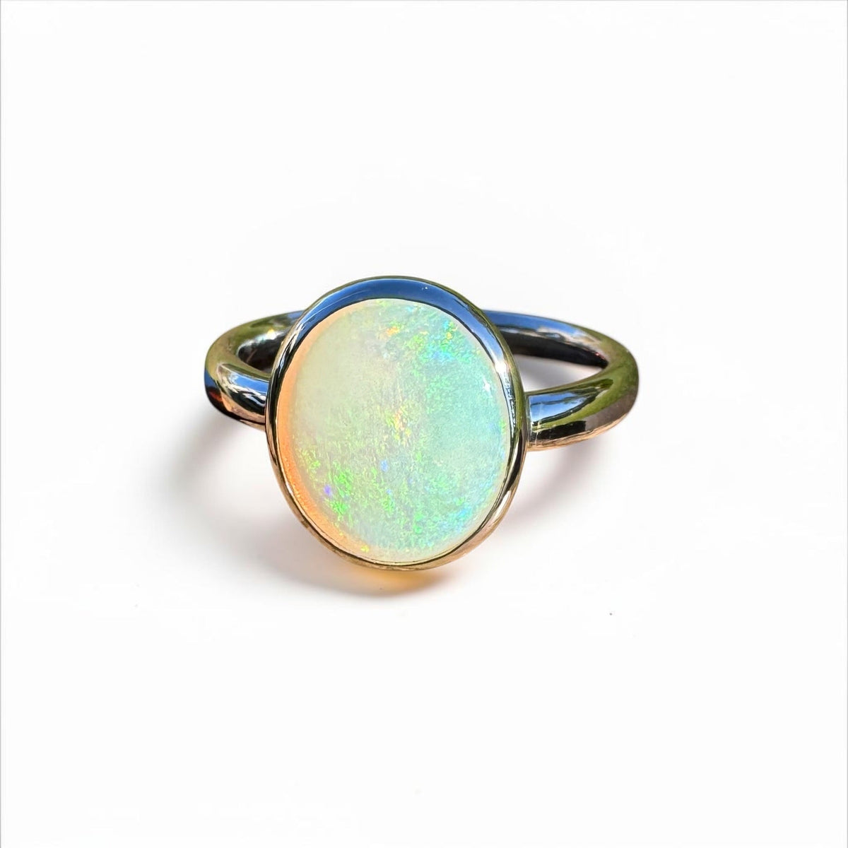 1.8ct Coober Pedy Opal Ring ~ 'Coffin Bay Blues' | 925 Sterling Silver | Solid Australian Opal