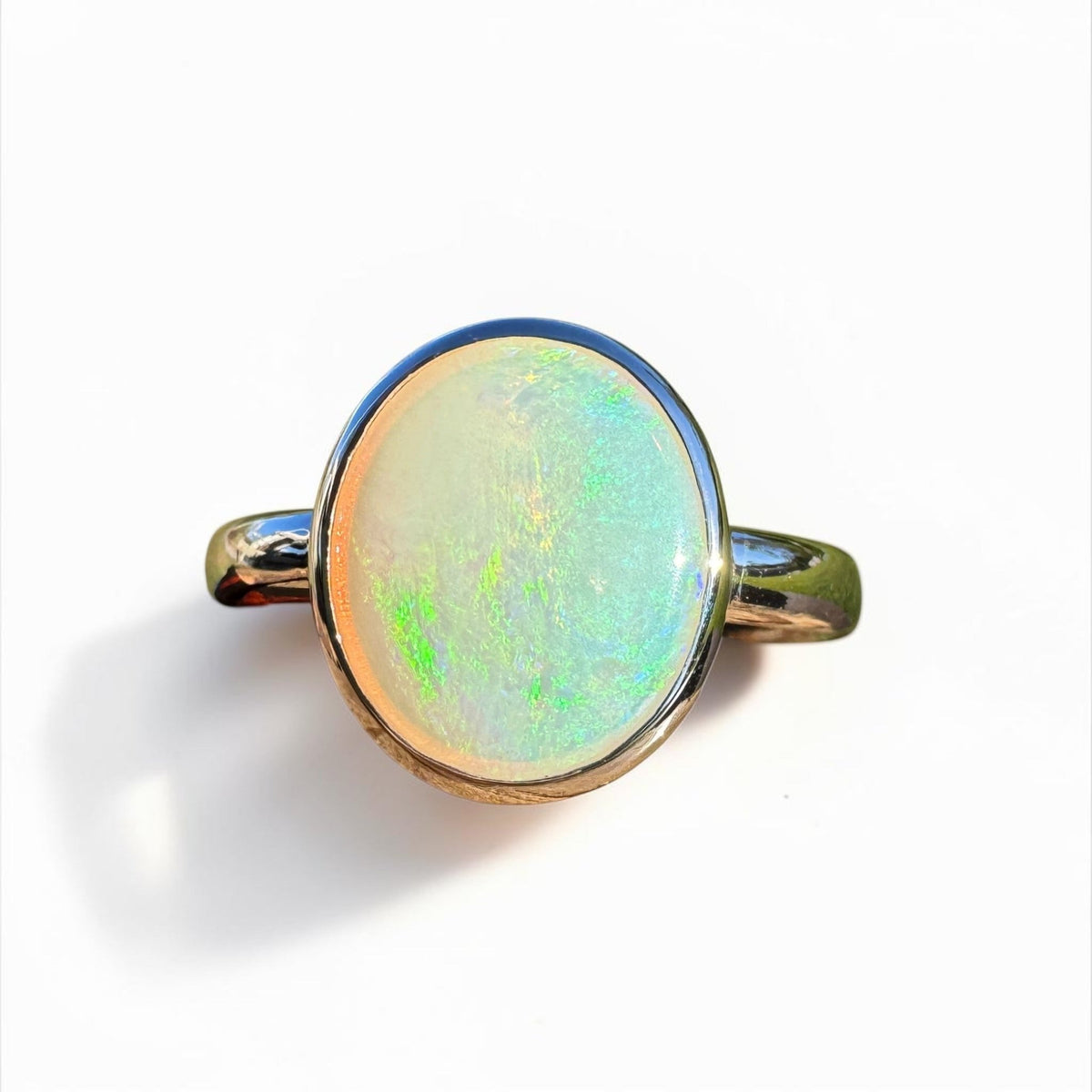 1.8ct Coober Pedy Opal Ring ~ 'Coffin Bay Blues' | 925 Sterling Silver | Solid Australian Opal