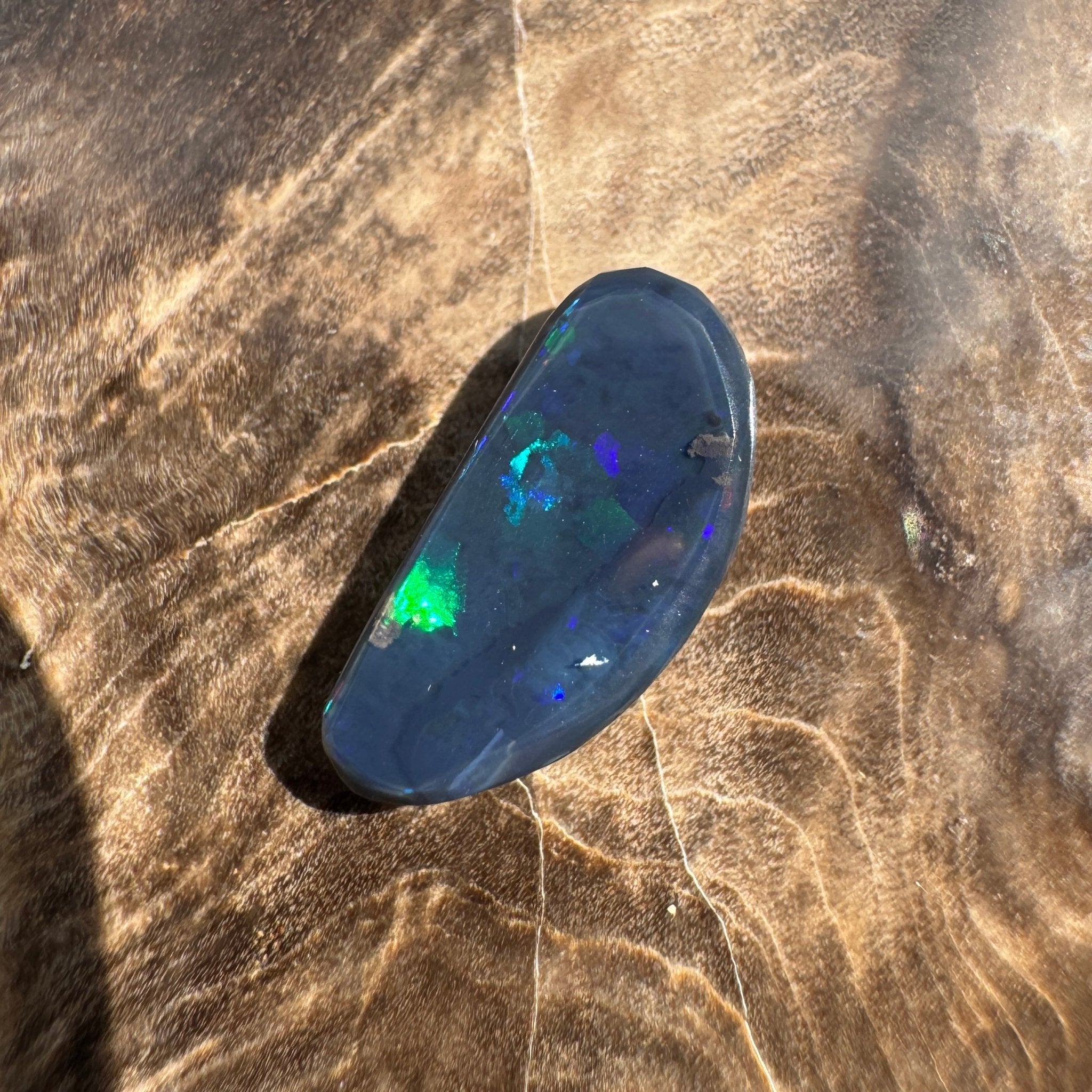 1.8ct Lightning Ridge Freeform Semi Black Opal | Solid Australian Opal | Hand-Cut