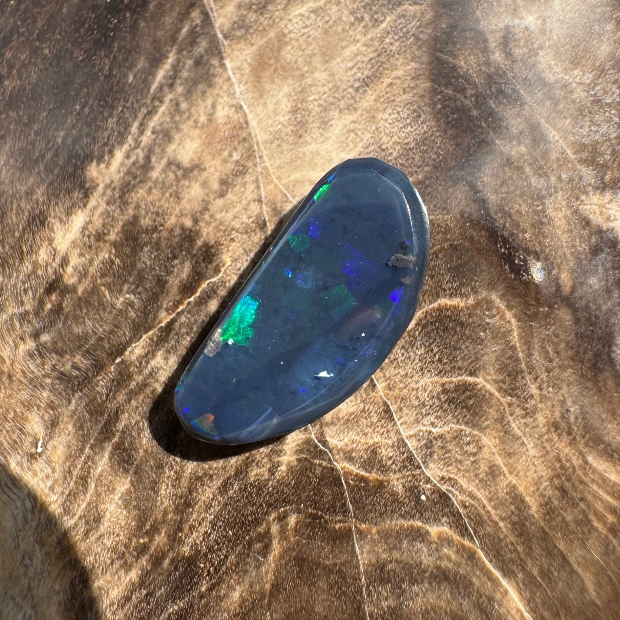 1.8ct Lightning Ridge Freeform Semi Black Opal | Solid Australian Opal | Hand-Cut