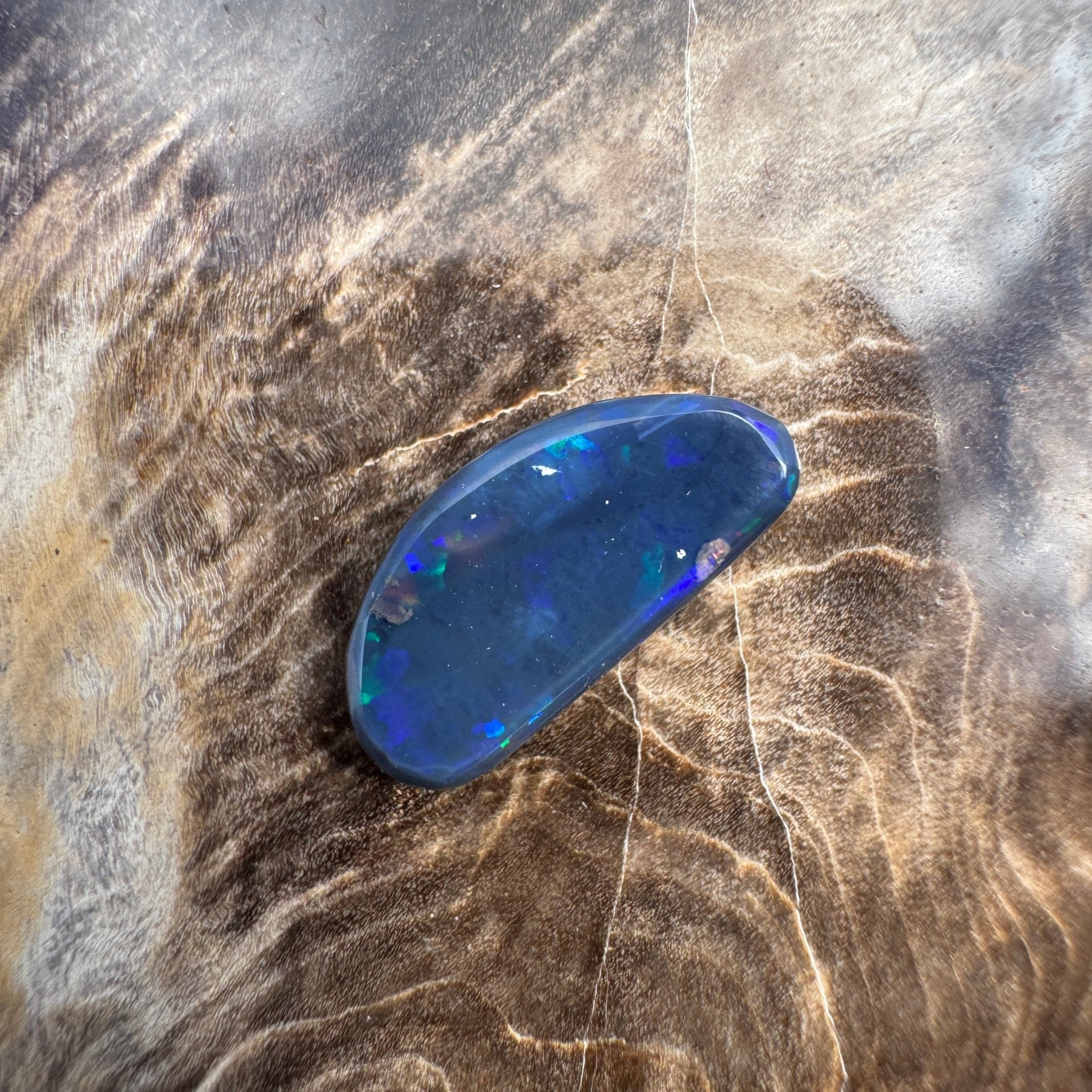 1.8ct Lightning Ridge Freeform Semi Black Opal | Solid Australian Opal | Hand-Cut