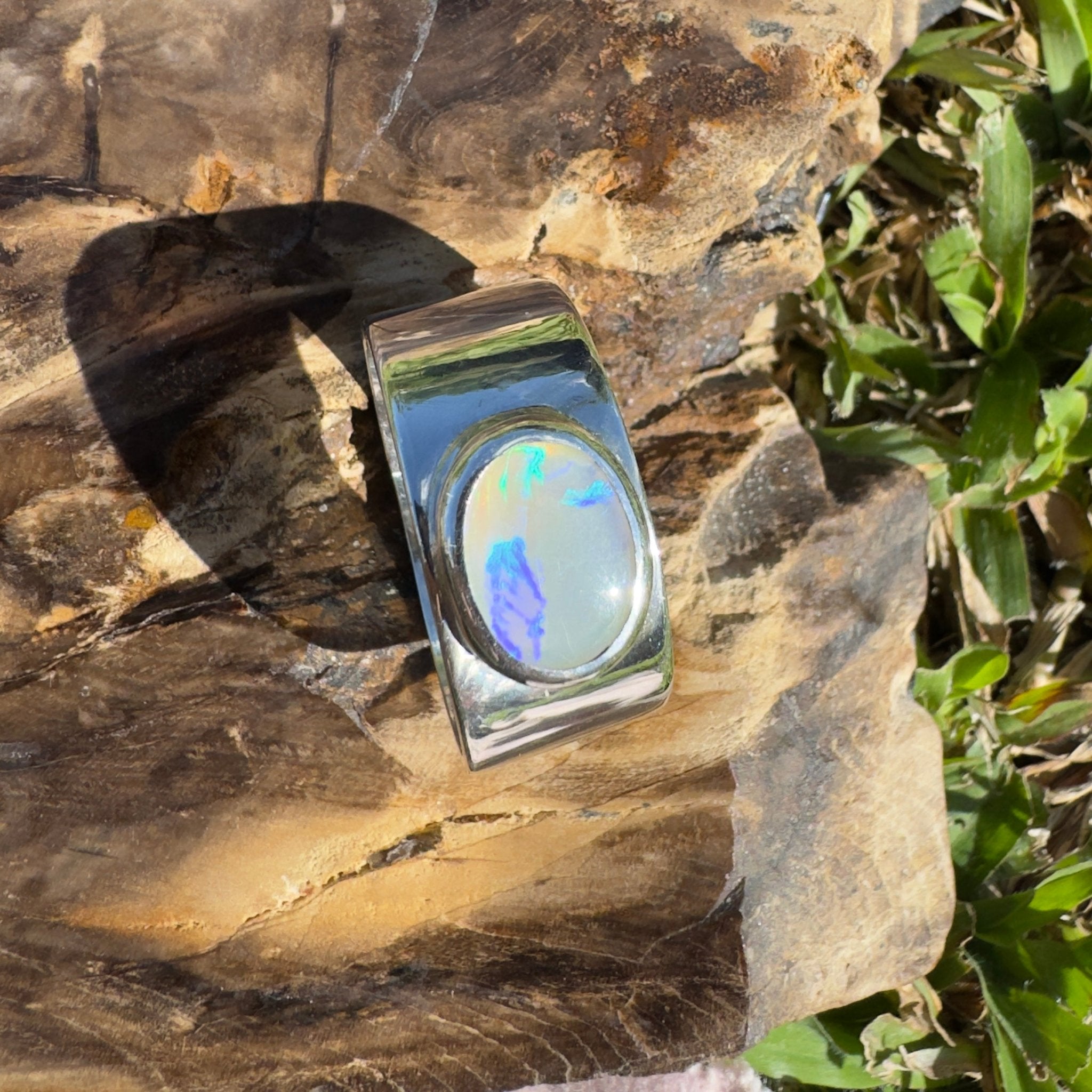 1.8ct Lightning Ridge Opal Ring ~ 'Gippsland Glow' | 925 Sterling Silver | Solid Australian Opal