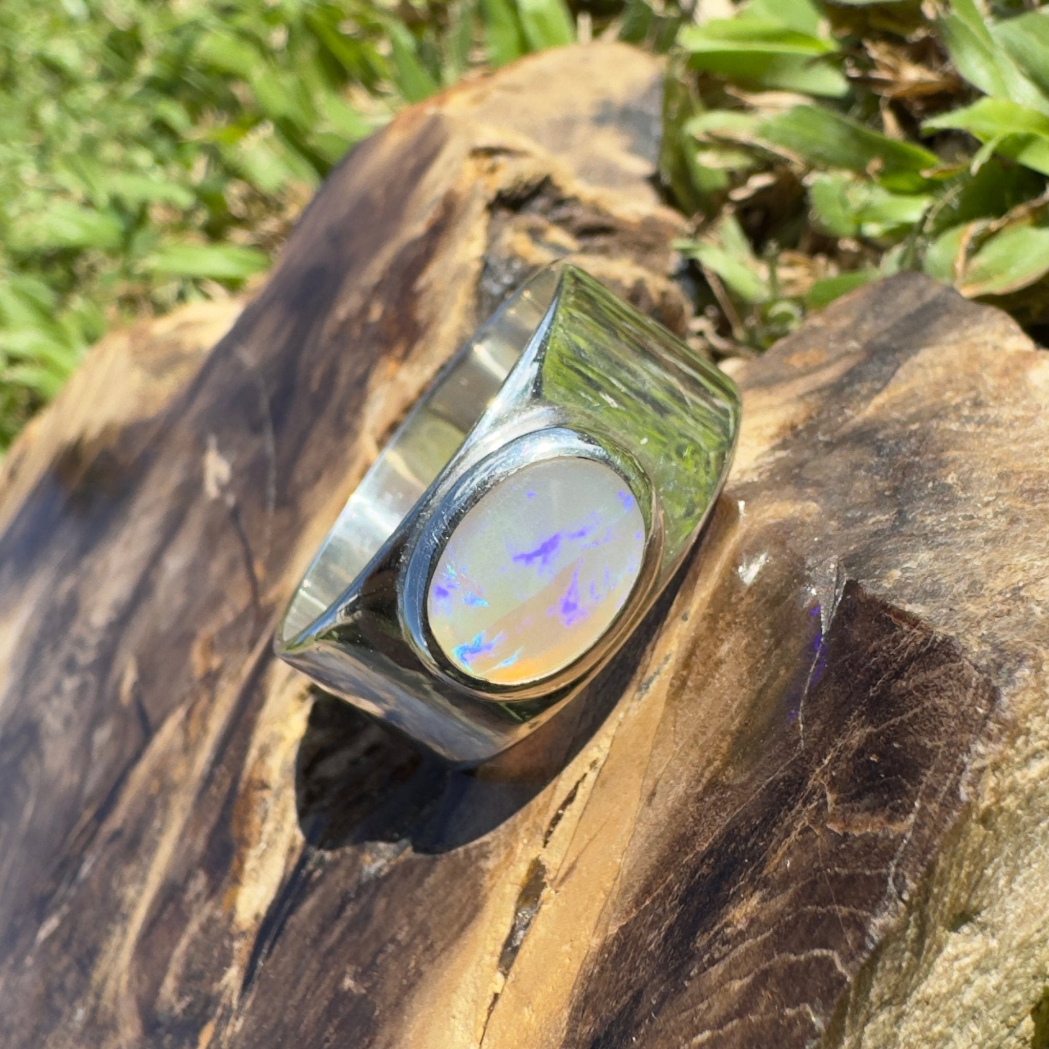 1.8ct Lightning Ridge Opal Ring ~ 'Gippsland Glow' | 925 Sterling Silver | Solid Australian Opal