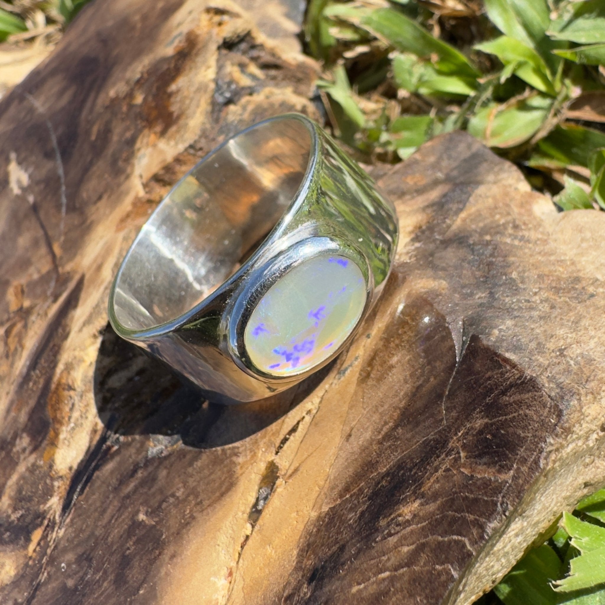 1.8ct Lightning Ridge Opal Ring ~ 'Gippsland Glow' | 925 Sterling Silver | Solid Australian Opal