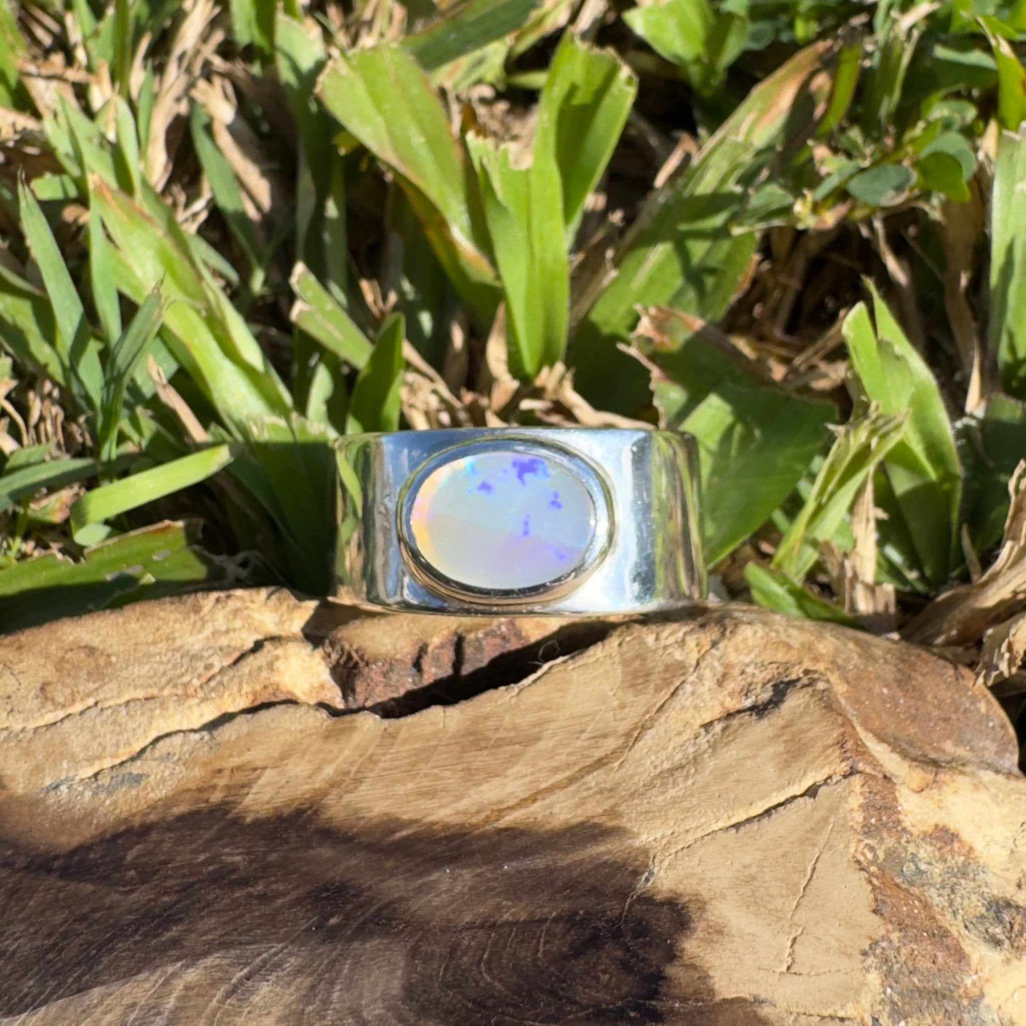 1.8ct Lightning Ridge Opal Ring ~ 'Gippsland Glow' | 925 Sterling Silver | Solid Australian Opal