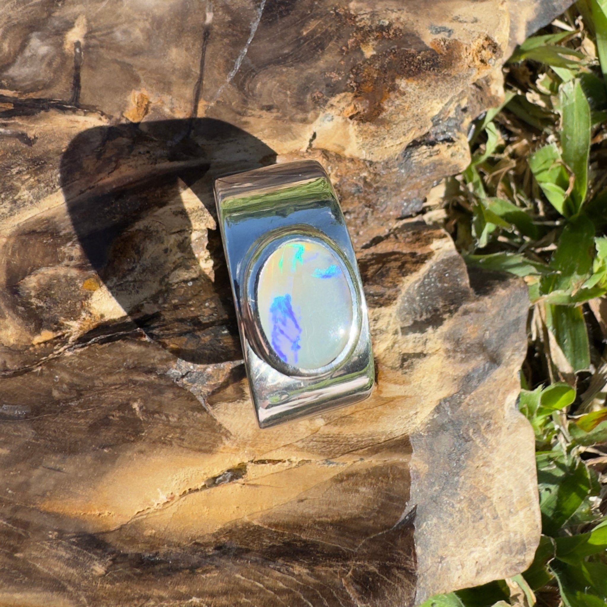 1.8ct Lightning Ridge Opal Ring ~ 'Gippsland Glow' | 925 Sterling Silver | Solid Australian Opal